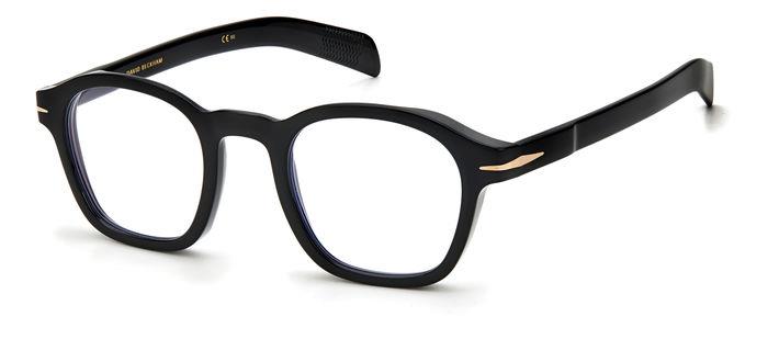 David Beckham Db 7053/Bb 2M2/23 Black Gold Eyewear Men's Acetate, Standard, 45-image