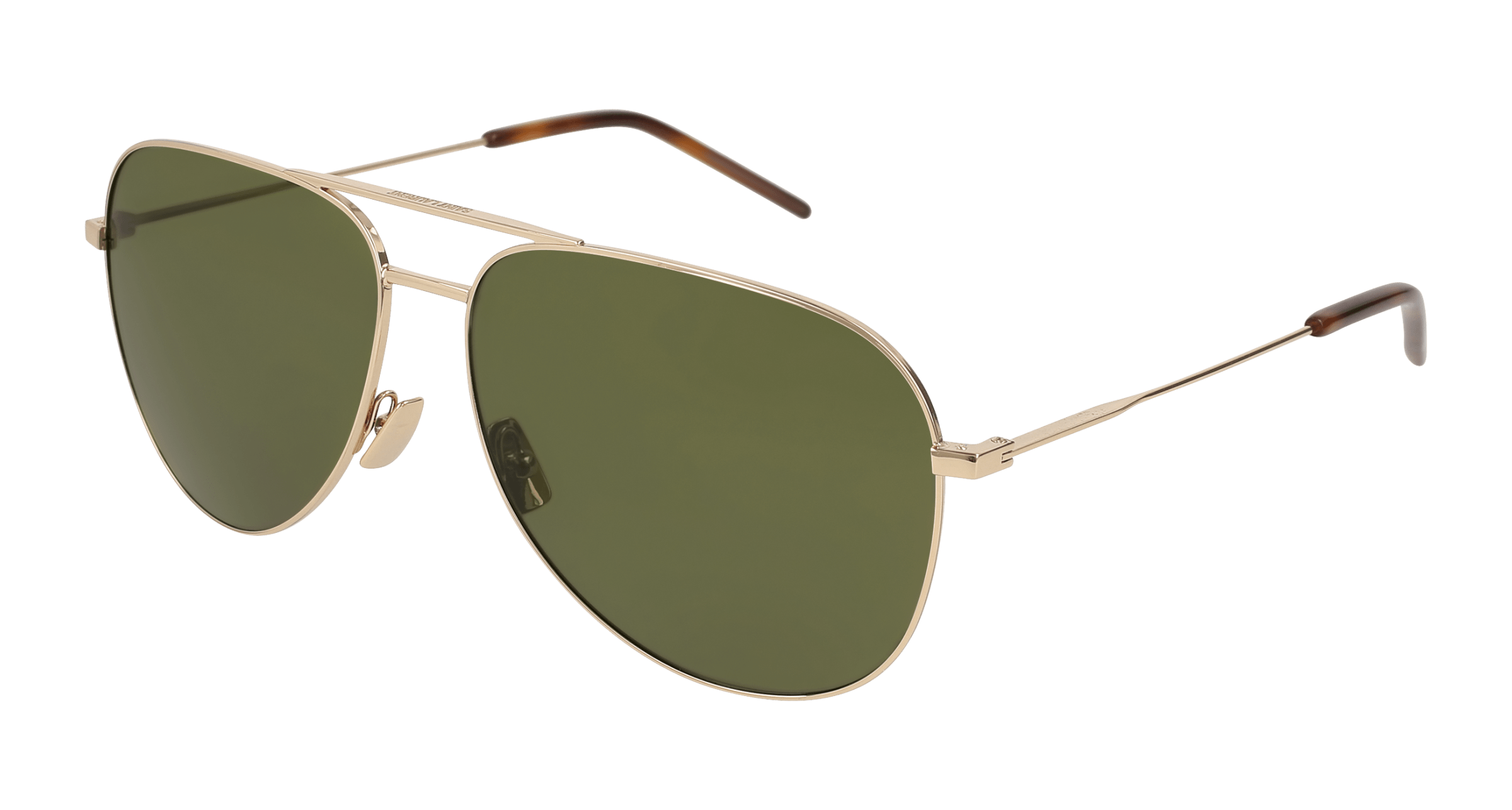 NEW SAINT LAURENT CLASSIC 11 028 GOLD/GREEN AVIATOR SUNGLASSES SAINT LAURENT Saint Laurent CLASSIC 11 M Sunglasses | Select Eyewear main image 2