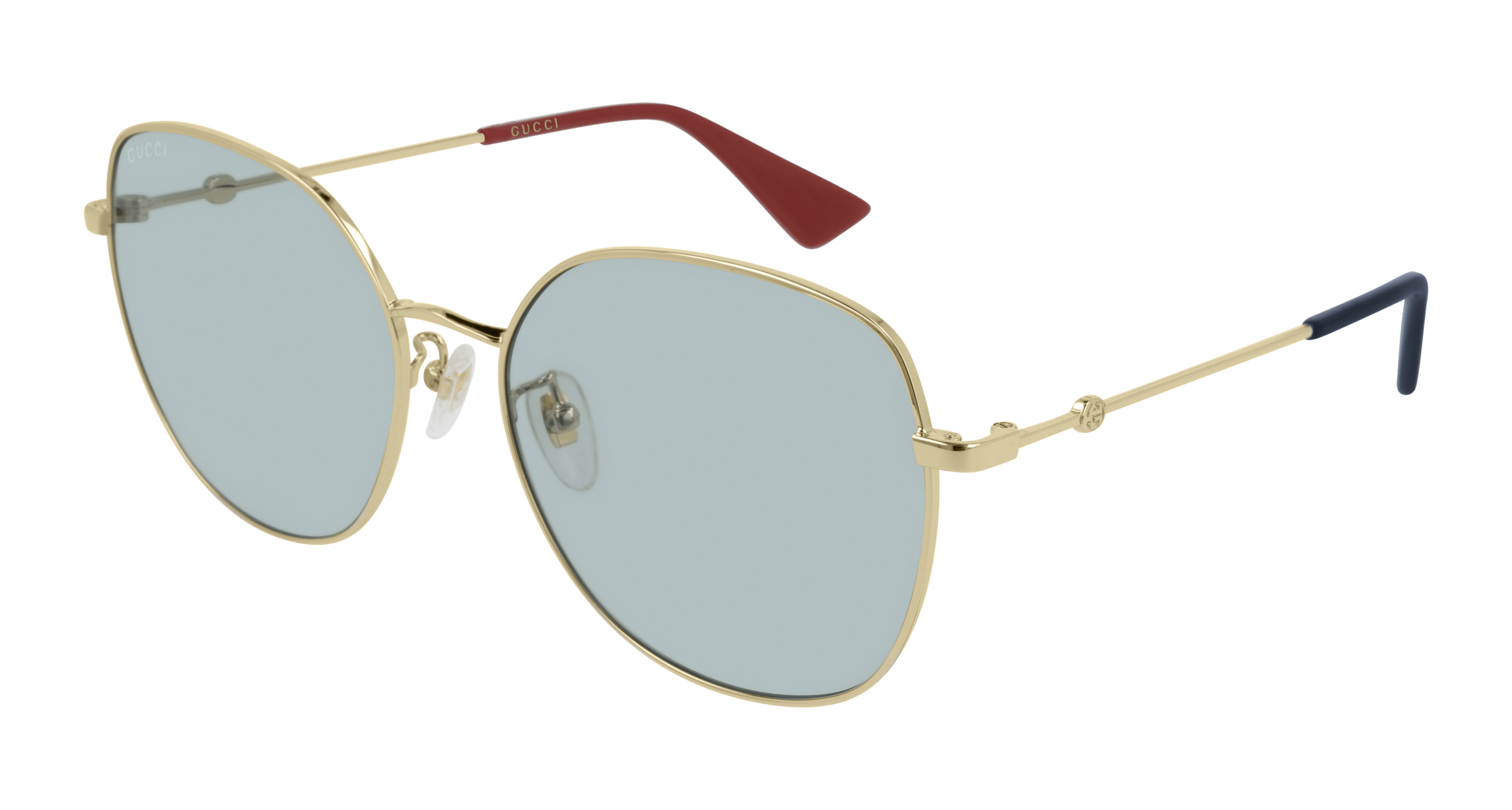 Gucci GG0415SK Sunglasses NEW GUCCI SUNGLASSES GG0415SK 004 59 WOMEN METAL LIGHT BLUE main image 3