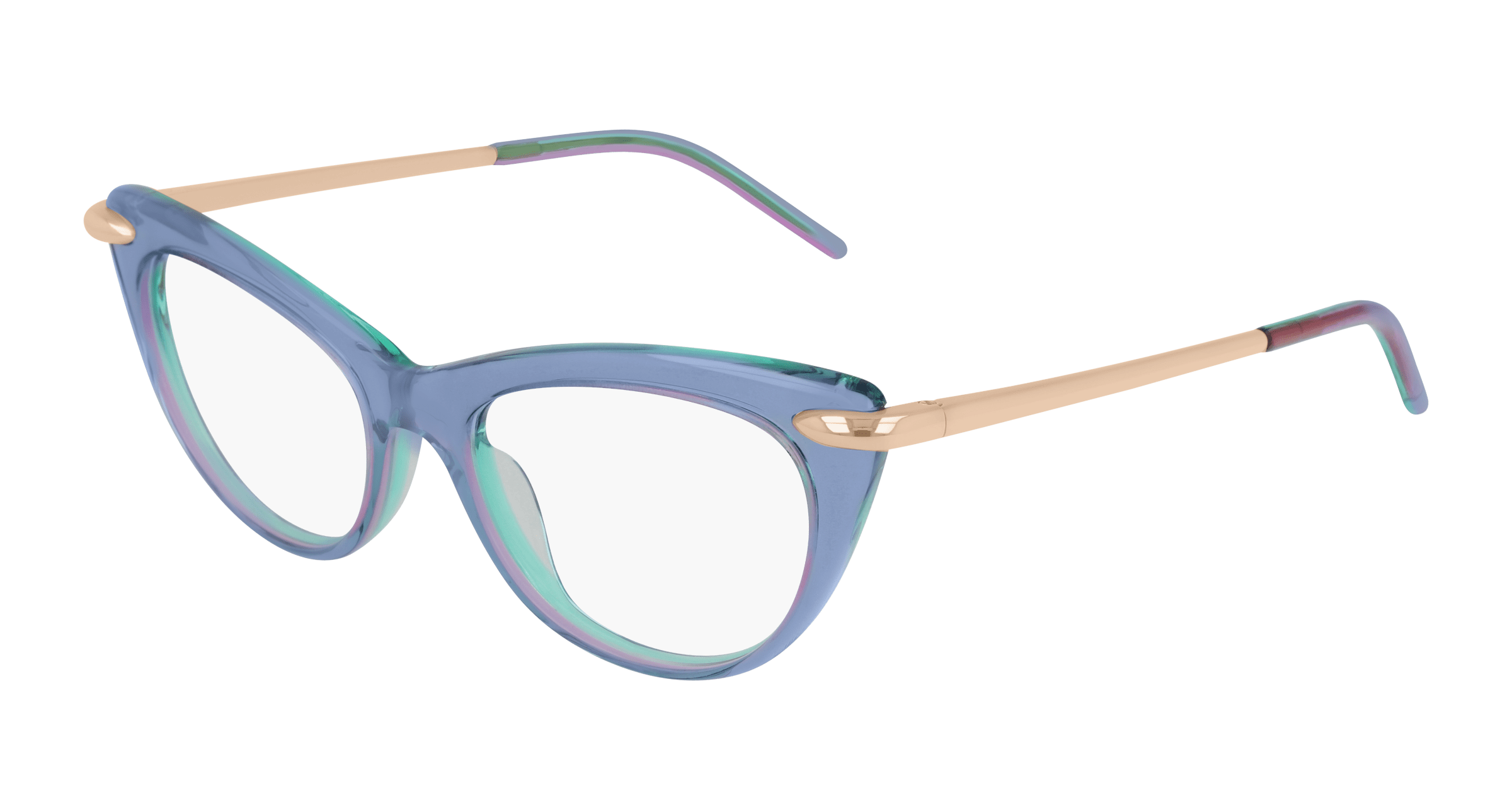 Pomellato Turquoise Cat Eye Sunglasses PM0061S 003 pink gold - eye-oo.com main image 3