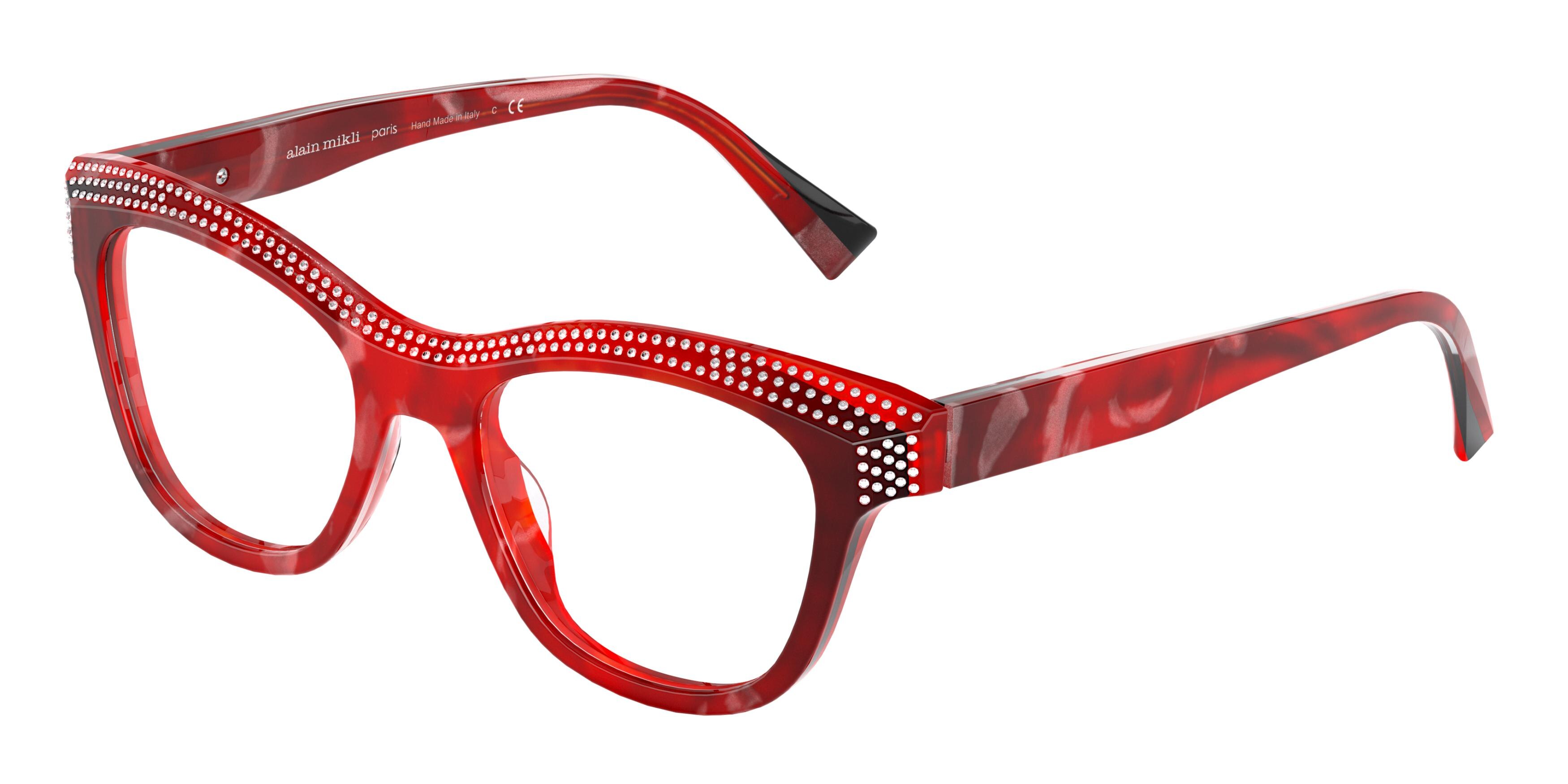 Red Alain Mikli‎ A03102B Prescription Glasses Alain Mikli Loulette Eyeglasses A03102B 002 Rouge Noir Mikli  main image 2