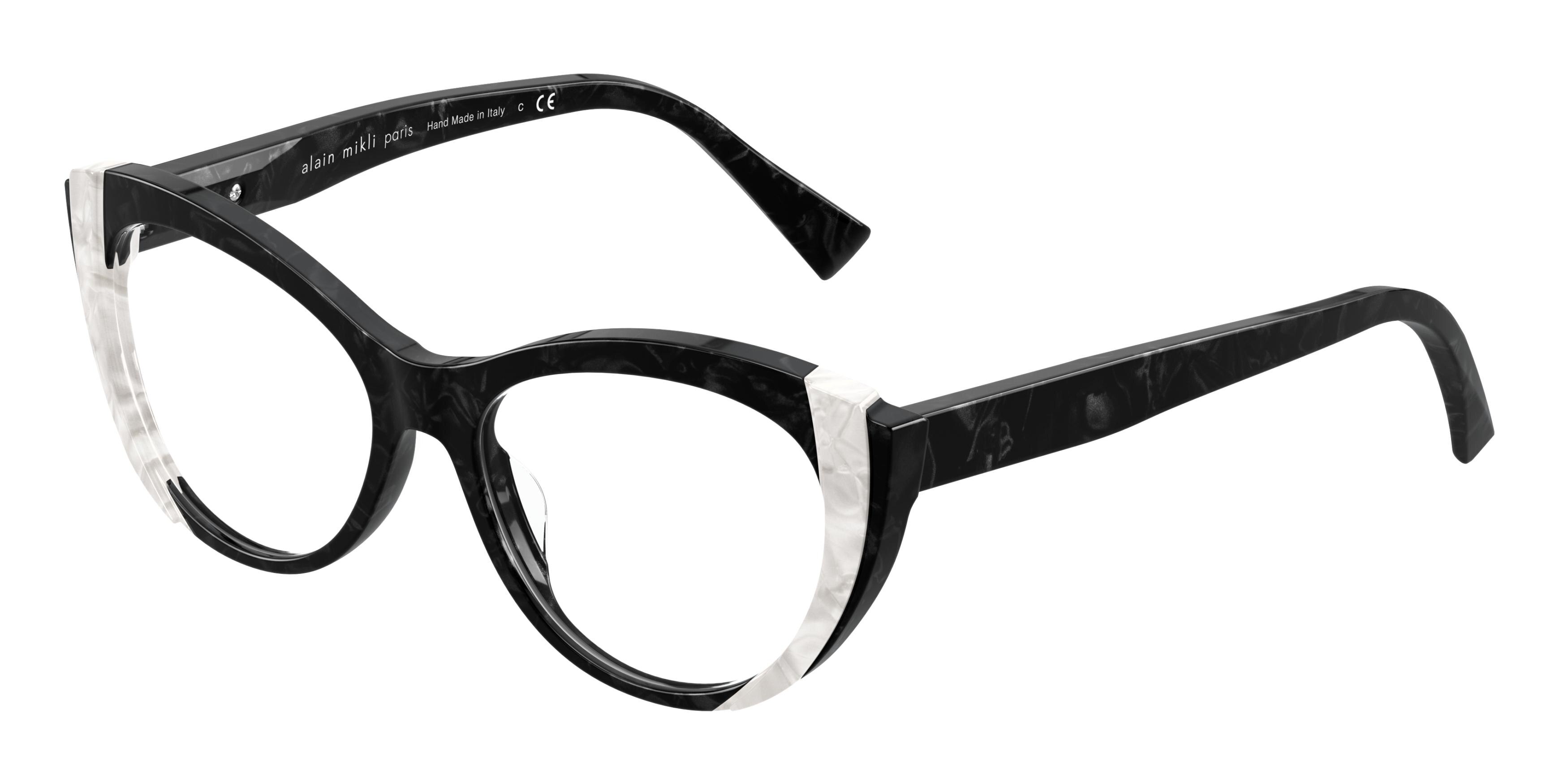 Alain Mikli Elisee Black/Pearl Cat-Eye Optical Glasses A03115 NEW AUTHENTIC ALAIN MIKLI ELISEE A03115 004 EYEGLASSES FRAME  main image 3