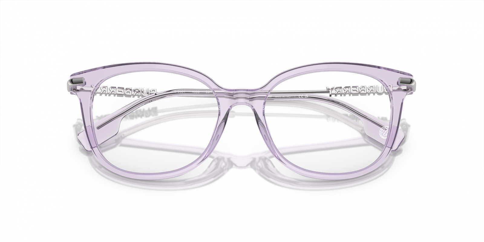 Burberry EYEGLASSES BE2391-4095-51 New with case Burberry BE2391 4095 Transparent Liliac 51mm Eyeglasses New  main image 3