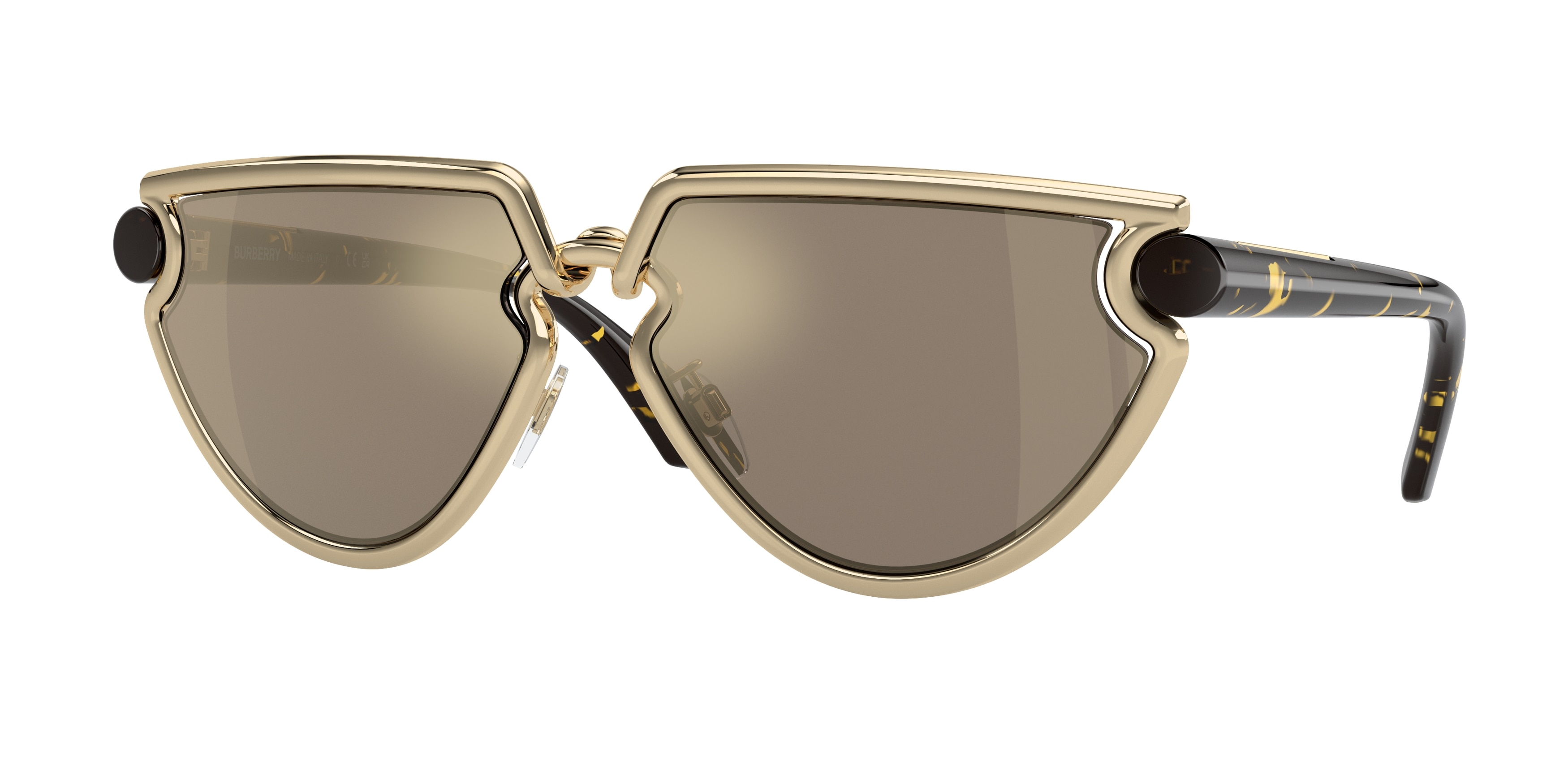 Burberry 0BE3152-11095A‎ Light Gold- Brown Mirror Lense Women\'s Sunglasses- NEW Burberry BE3152 11095A | Online Sale - Amevista main image 2