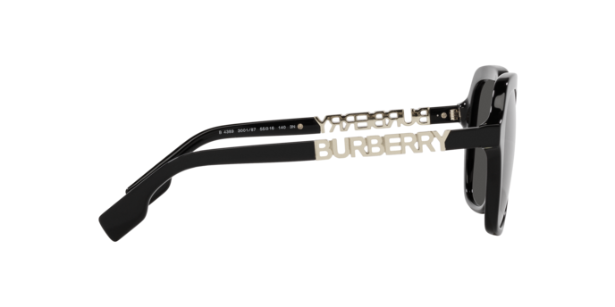 SALE! NEW Burberry BE4389 Joni 300187  Black Dark Grey Square Women Sunglasses Burberry BE4389 Joni Women main image 3