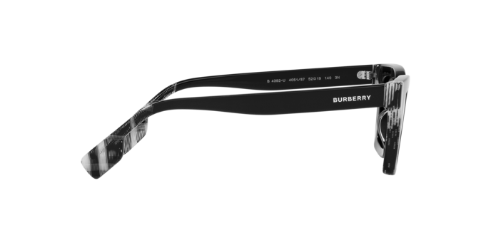 Burberry BE4392U 405187 Sunglasses Black Square Frame, Grey Lenses Burberry Briar BE4392U 405187 | Alensa main image 2