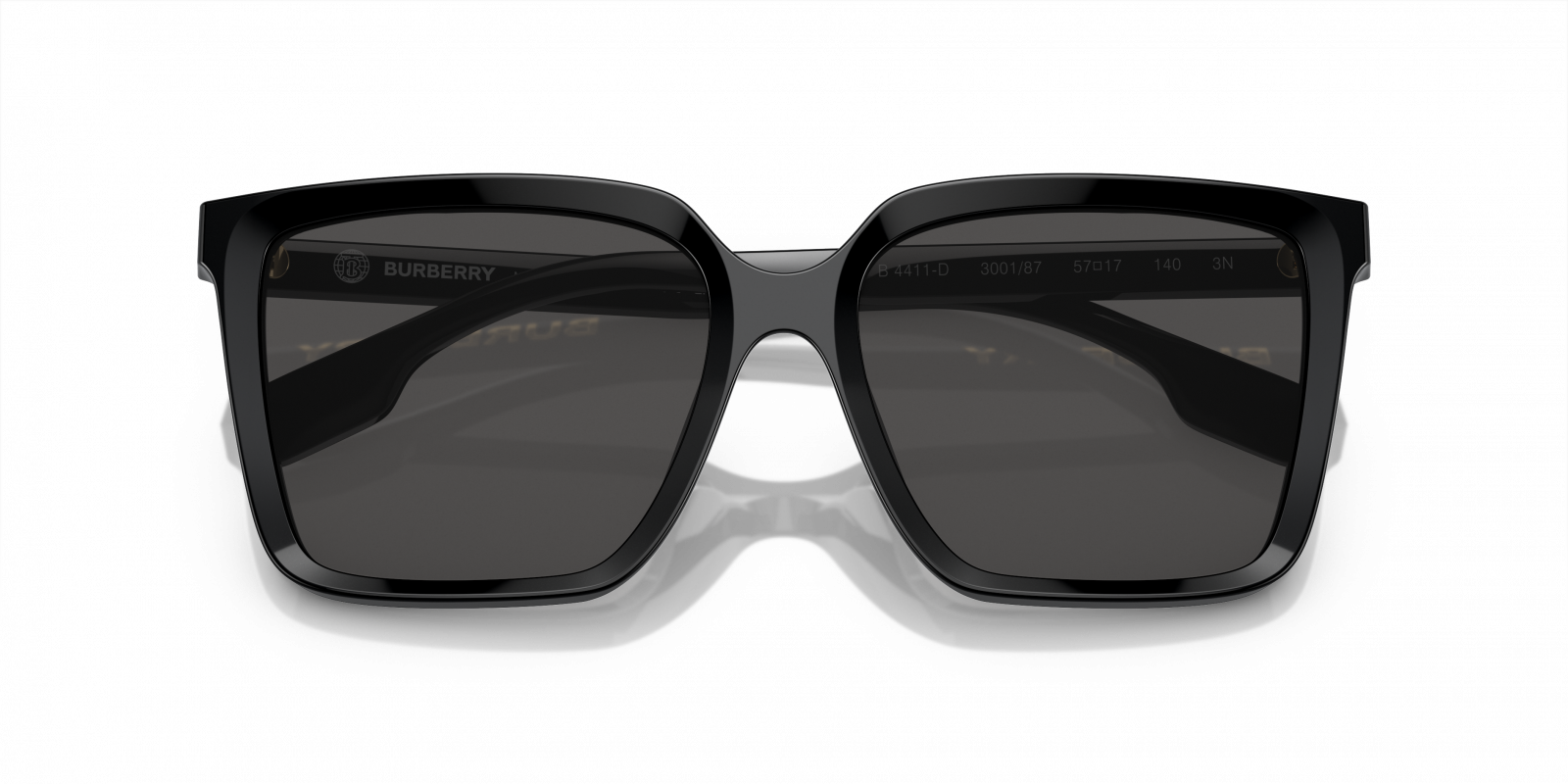 New! Burberry BE4344 3001/87 Black Square Sunglasses, Authentic Amazon.com: Burberry BE4344 Daisy Black/Dark Grey One Size  main image 2