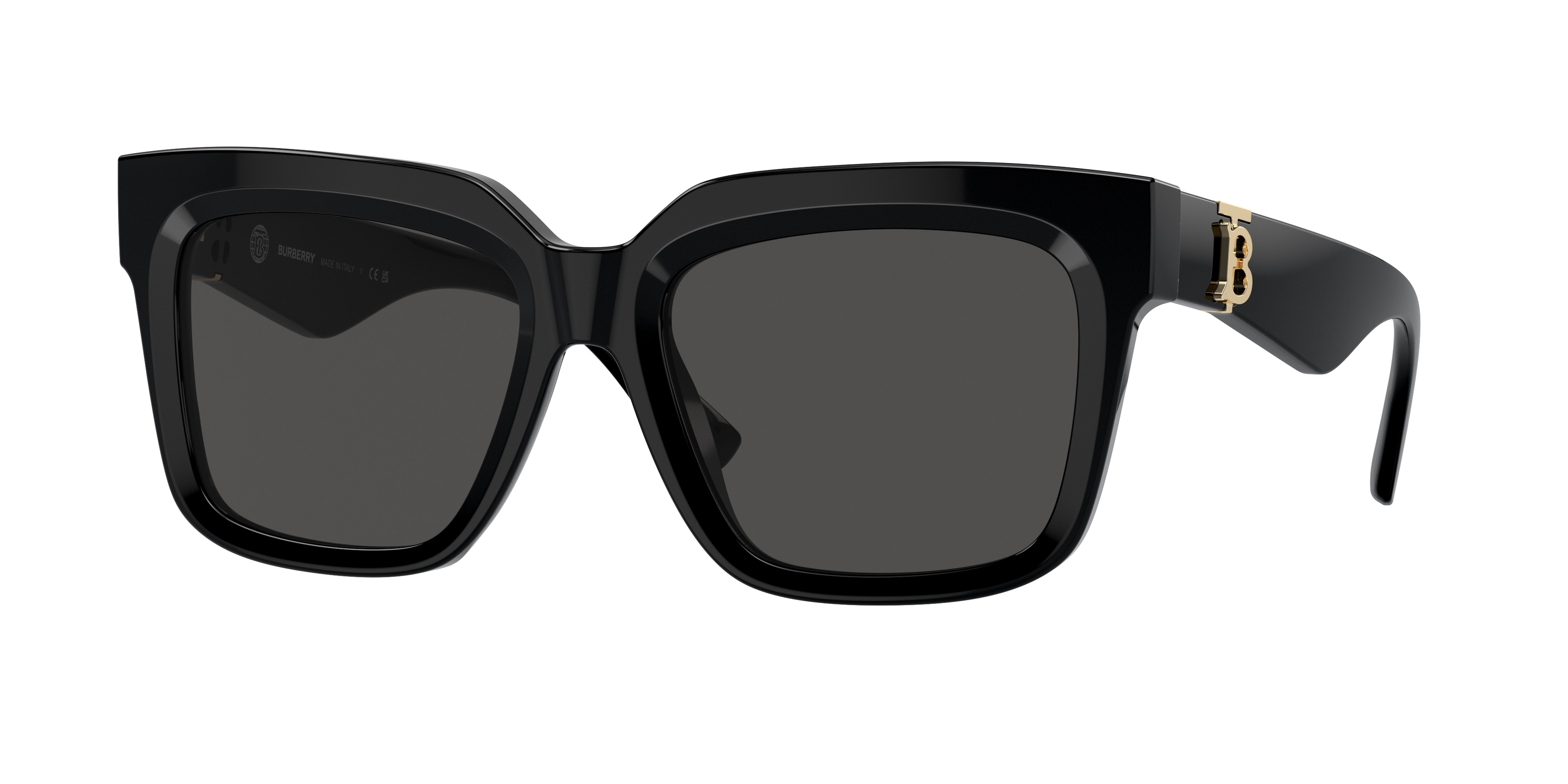 Burberry Black Sunglasses with Oversized Butterfly Shape and Glossy Finish Burberry Polarized Black Butterfly w/ Gradient Lens – Eyedictive main image 2