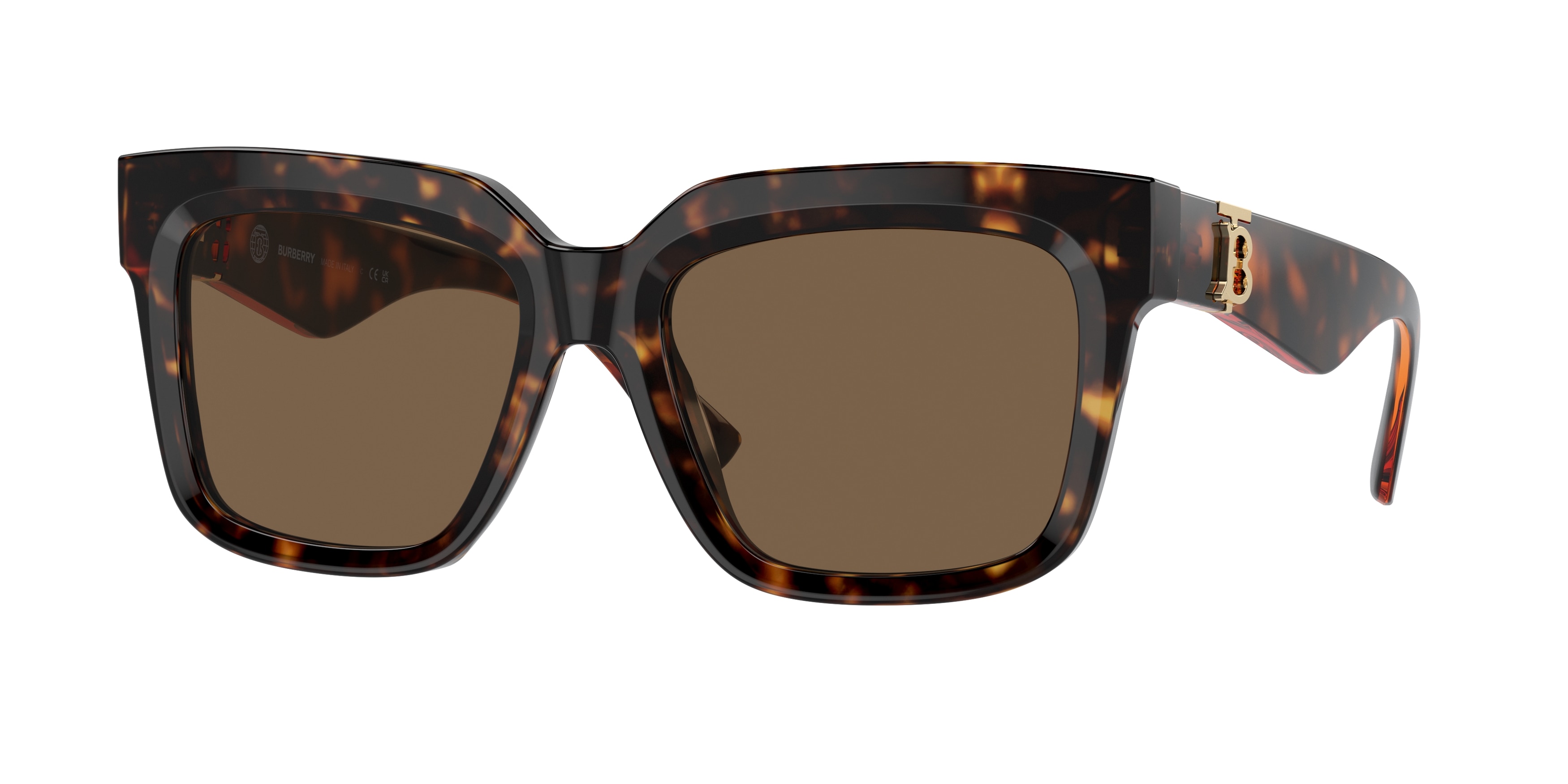 Burberry BE4419 54mm Square Sunglasses Dark Havana Brown Lens Women Burberry TB Collection Women main image 3