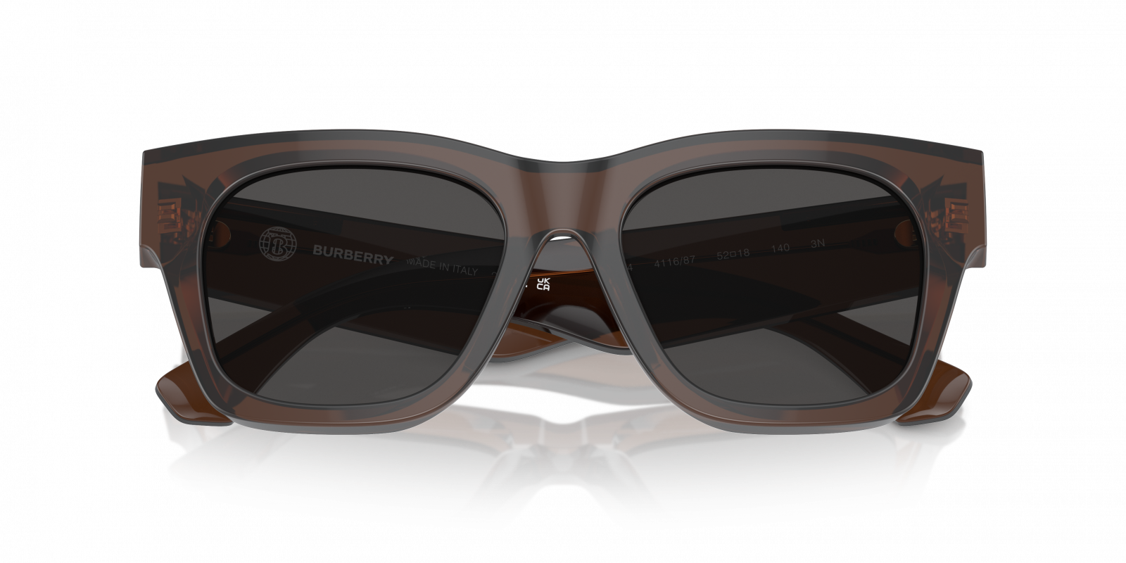 Burberry Sunglasses BE4424F-411687-52 New with tags Burberry Sunglasses 52mm in Yellow Havana|Dark Grey  main image 2