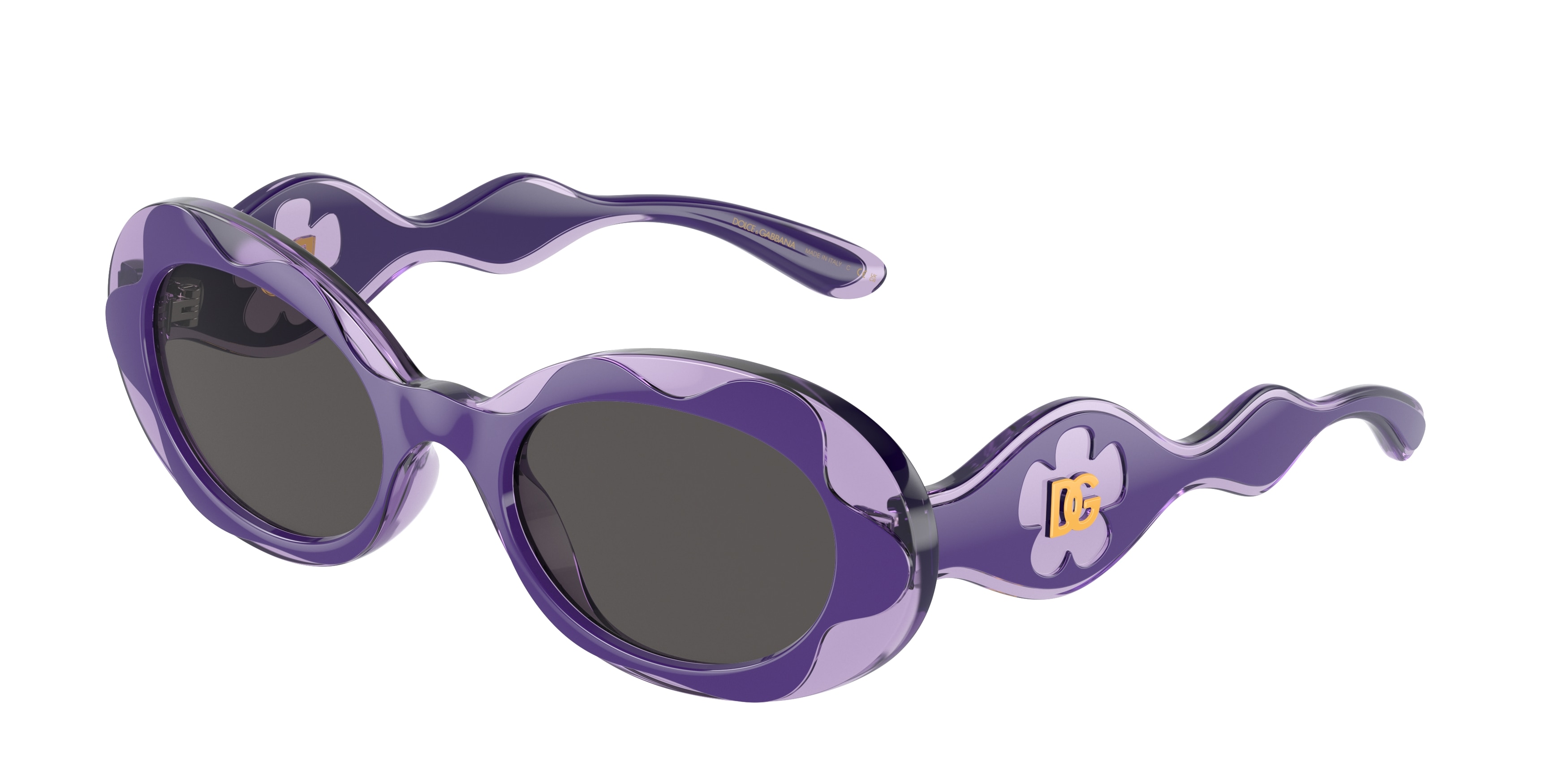 Dolce & Gabbana Purple Sunglasses made in Italy. Dolce & Gabbana Sunglasses In Violet | Editorialist main image 3