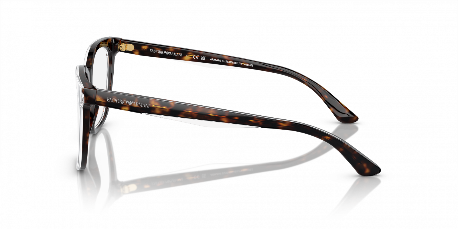 Emporio Armani Eyeglasses 0Ea3228 6052 51/16/140 - NWT Emporio Armani EA3228 6051 Eyeglasses Shiny Black/Top  main image 3