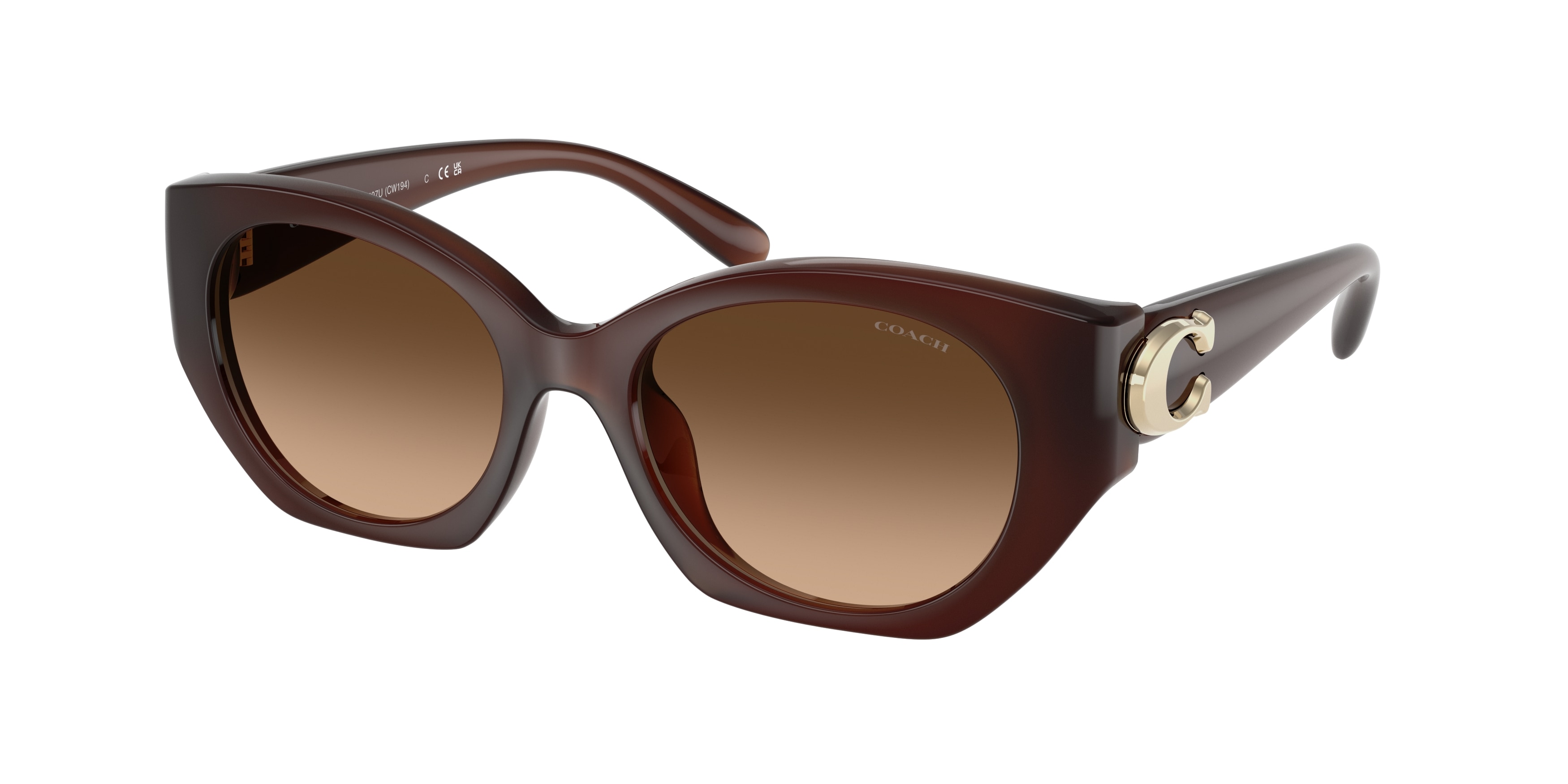 Coach Brown Lens Women\'s Sunglasses with White Case with FREE Case Amazon.com: COACH HC7064 Sunglasses, Light Gold/Brown  main image 3