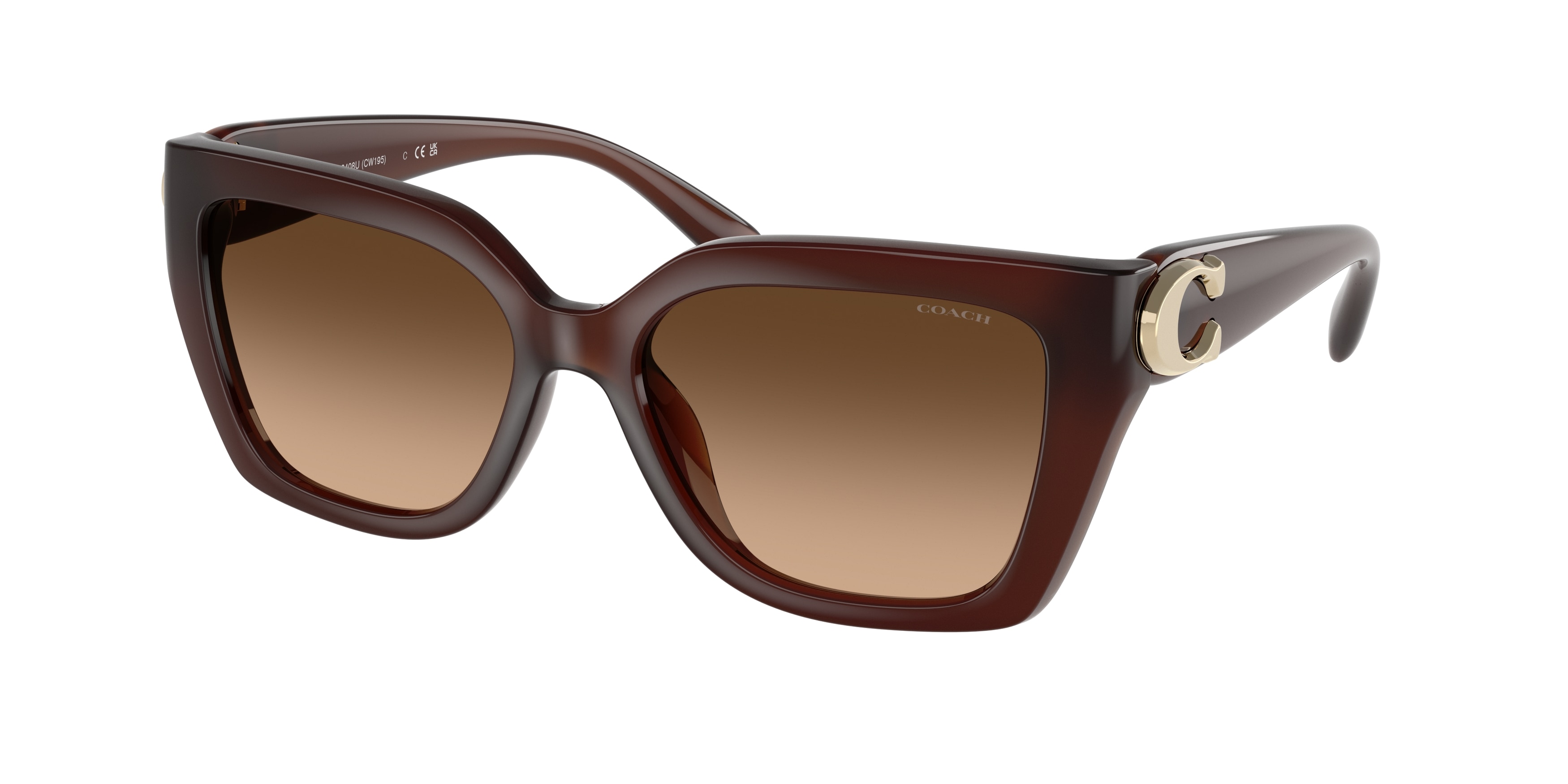 Coach HC8408U CW195 Square Sunglasses 55mm Coach HC8408U CW195 Sunglasses | LensCrafters main image 4