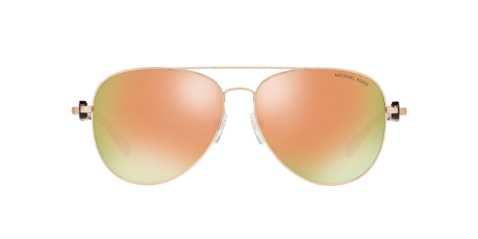Michael Kors MK1015 Pandora Aviator Sunglasses Rose Gold Mirror Lens 1130R1 58mm Michael Kors Pink Aviator Sunglasses for Women for sale | eBay main image 3