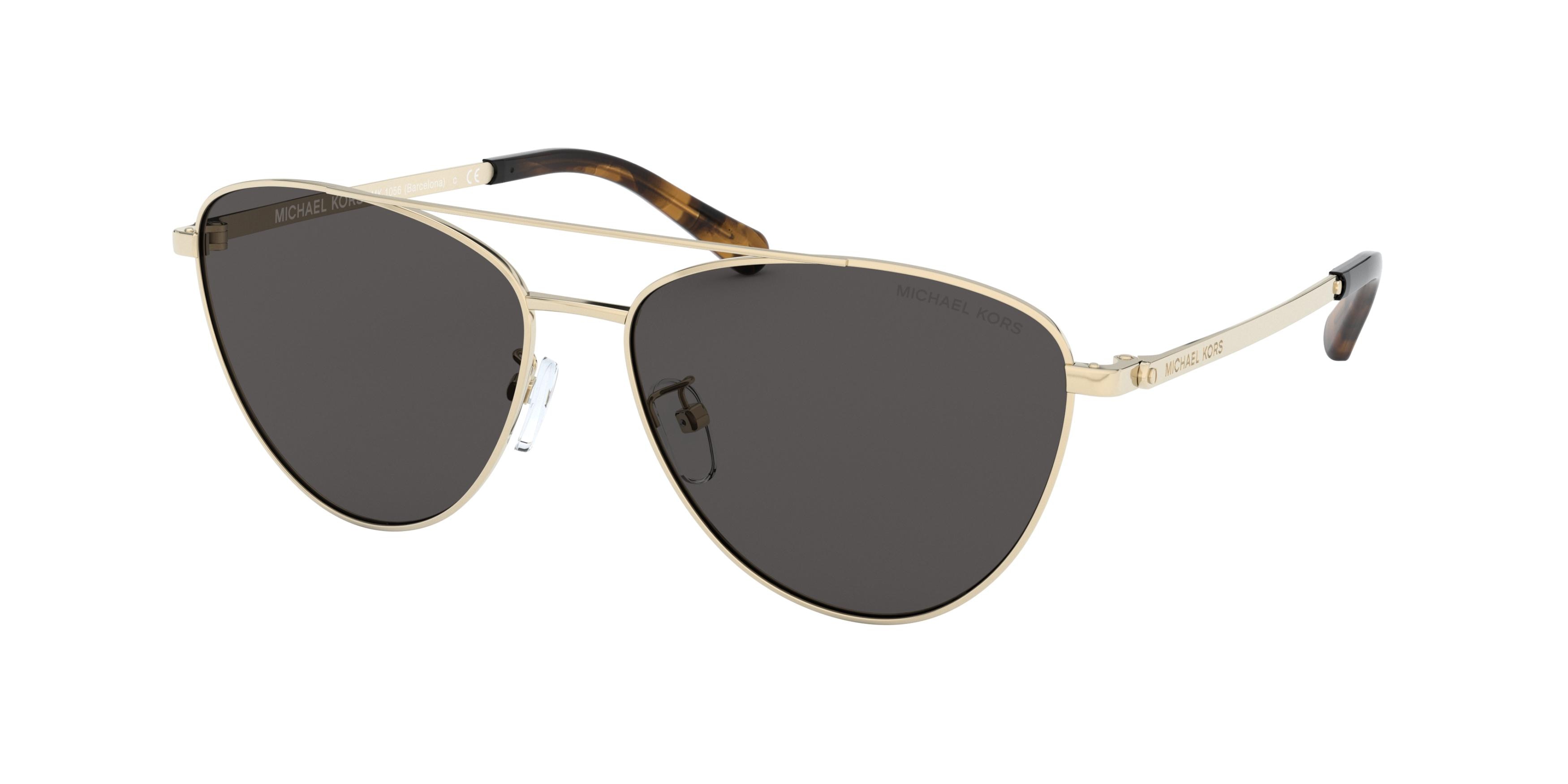Michael Kors Womens Sunglasses MK1056 Barcelona Light Gold Polarized 58mm Michael Kors Sunglasses Women main image 4
