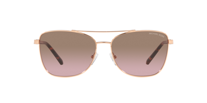 Michael Kors MK1096 Stratton Pink  Mirror Lenses Sunglasses Rose Gold Frames Michael Kors Stratton 1096 Sunglasses main image 3