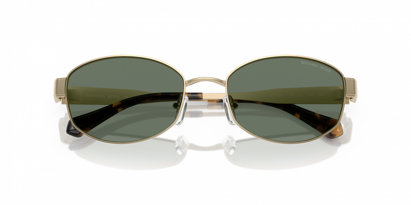 Michael Kors Women\'s Gold Frame Sunglasses - Green/Gray Lenses 0MK1165 Michael Kors Sunglasses 10143H Light Gold Shiny  main image 2