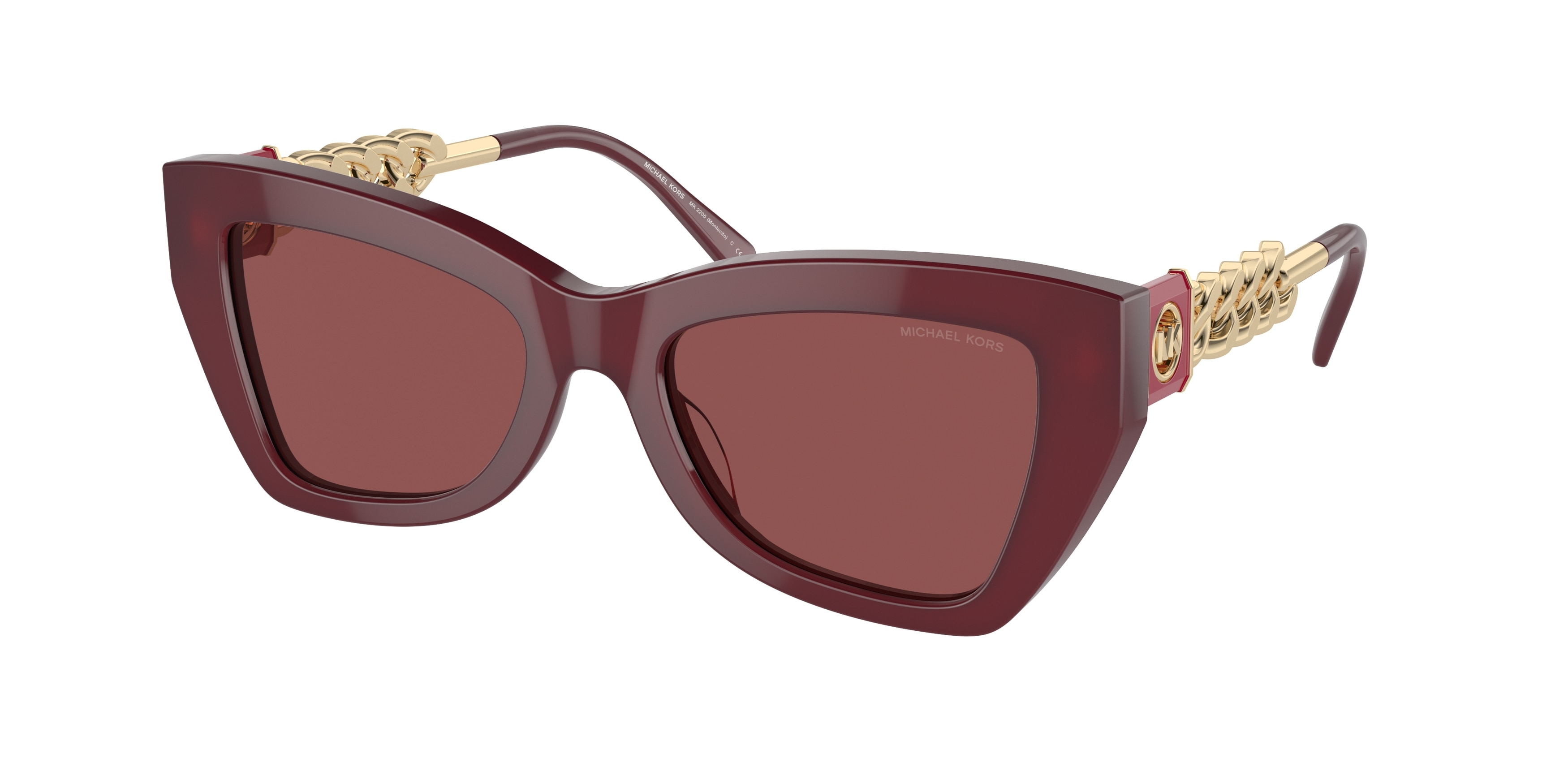 New in Case Original MICHAEL KORS Montecito Sunglasses Butterfly Beige MK2205 Michael Kors MK2205 Montecito M (52 - 19) with Brown lenses  main image 4