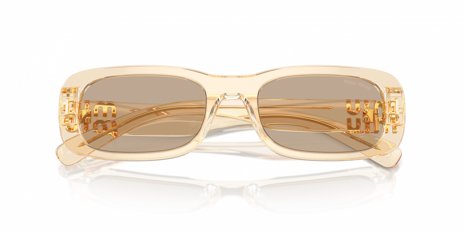 NEW MIU MIU SMU 08Z 11T40F SQUARE WOMEN SUNGLASSES MU08ZS NUDE EYEWEAR MU 08ZS Miu Miu MU08ZS Rectangle Sunglasses main image 4