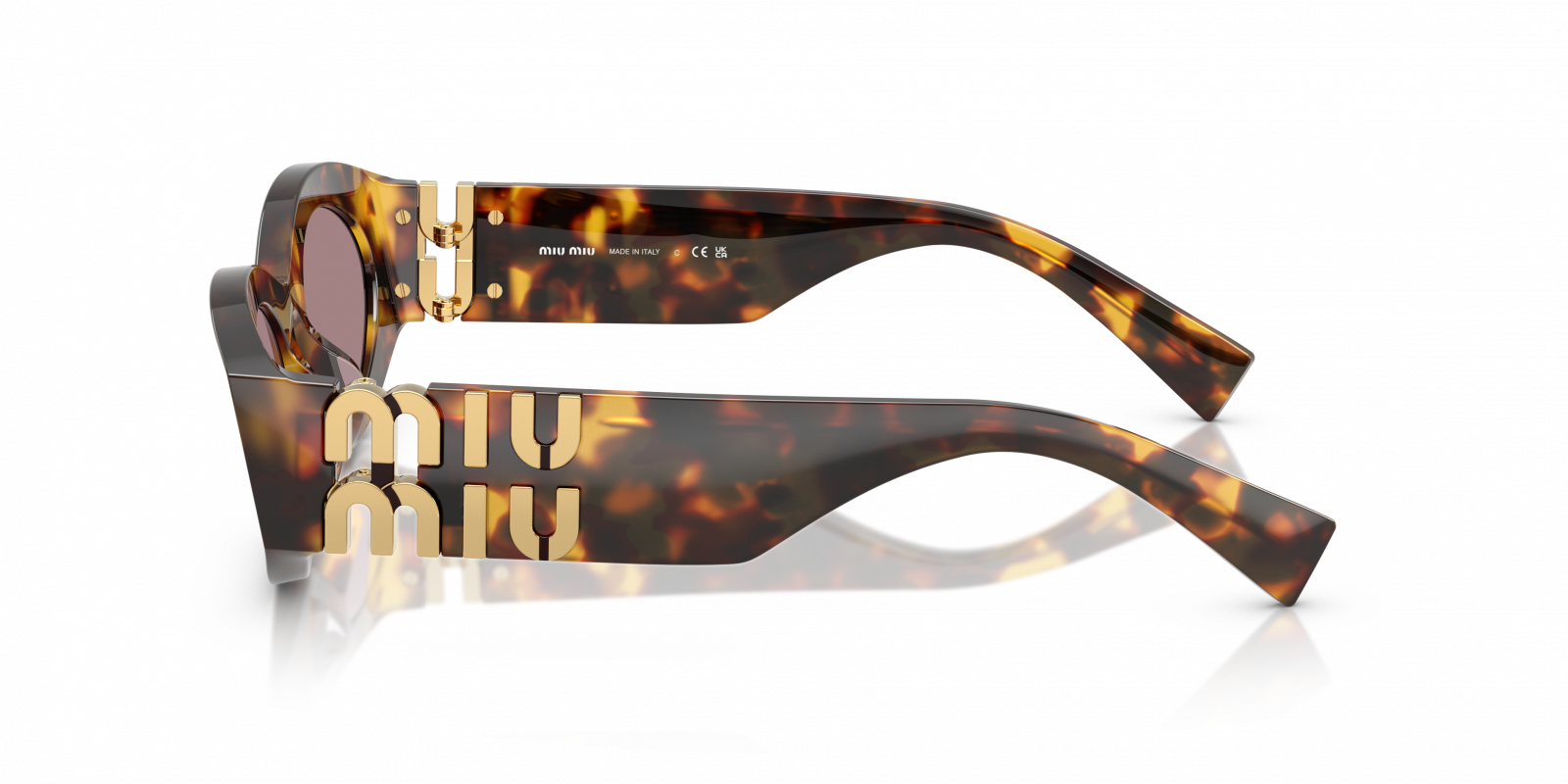 NEW MIU MIU MU11ZS 14L20I HAVANA SUNGLASSES MIU MIU SMU11Z 14L20I, MU 11ZS 14L20 Miu Miu MU 11ZS 14L20I Havana Honey Sunglasses for Woman  main image 2