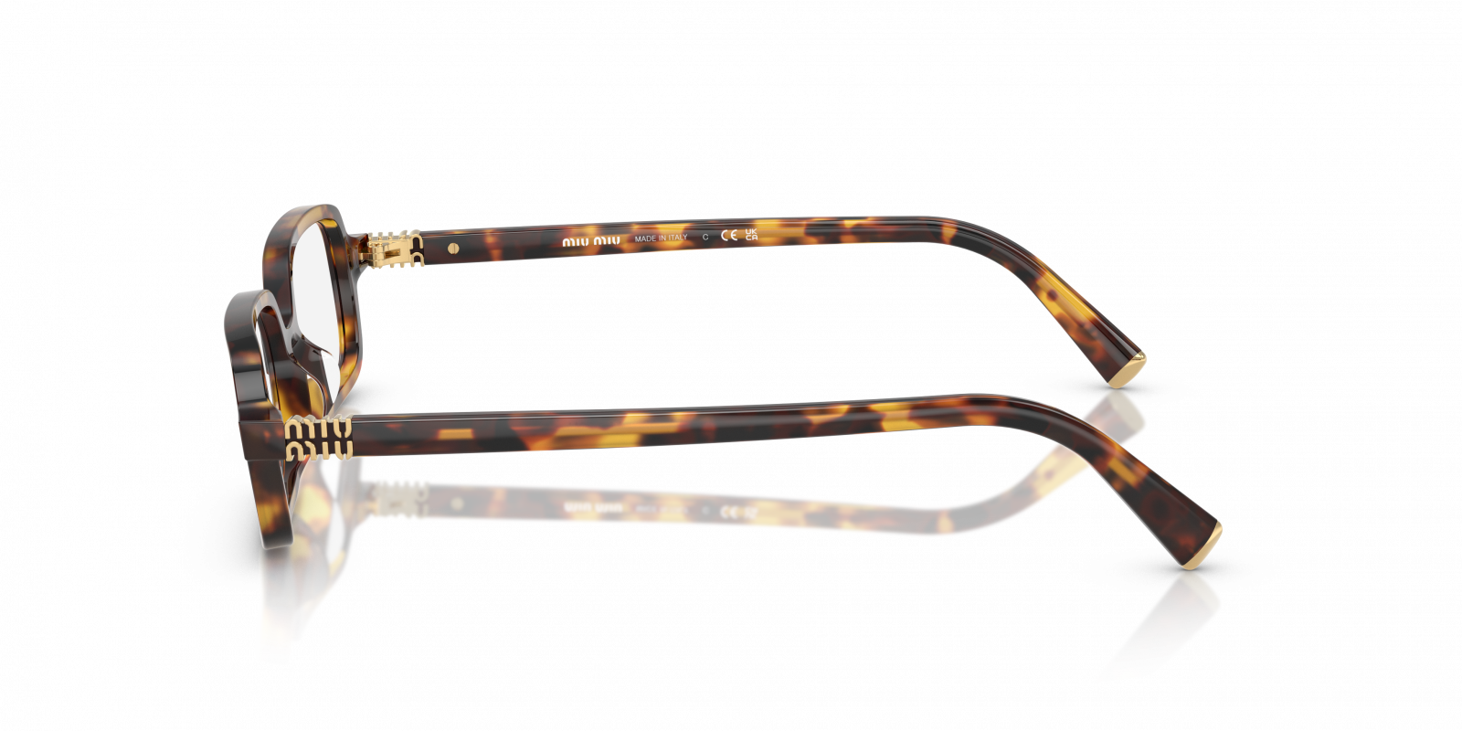 NEW SMU 11Z 14L08N MIU MIU HAVANA CLEAR MU11ZS 14L08N SQUARE WOMEN EYEGLASSES Miu Miu MU 11ZS 14L08N Havana Honey Sunglasses for Woman  main image 4