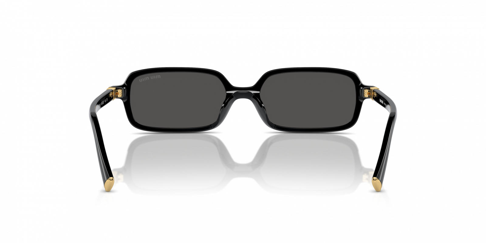 Miu Miu MU 11ZS Black Rectangular Sunglasses for Women 