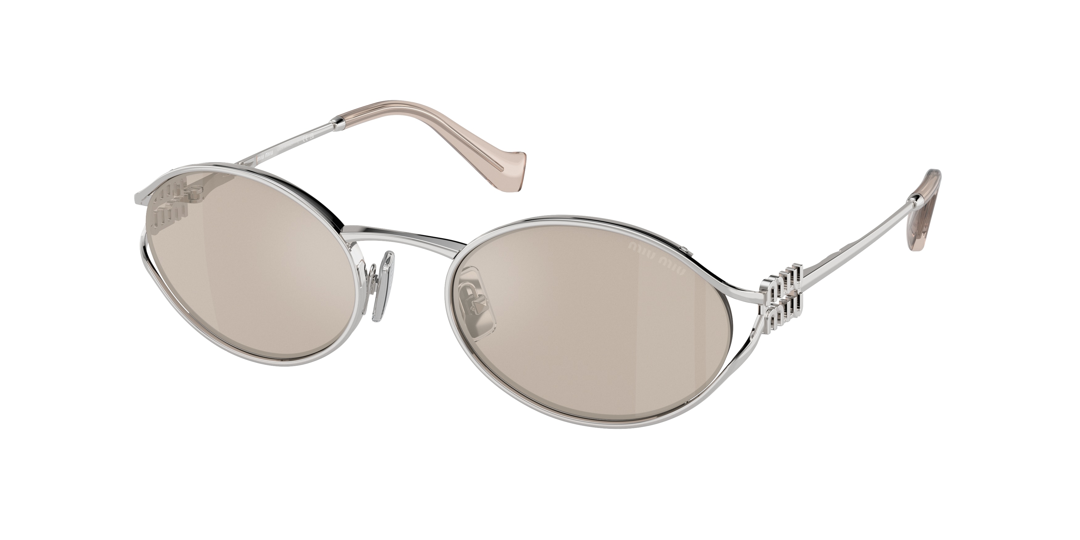 Miu Miu MU 52YS 1BC10F Silver Sunglasses for Women - Amevista