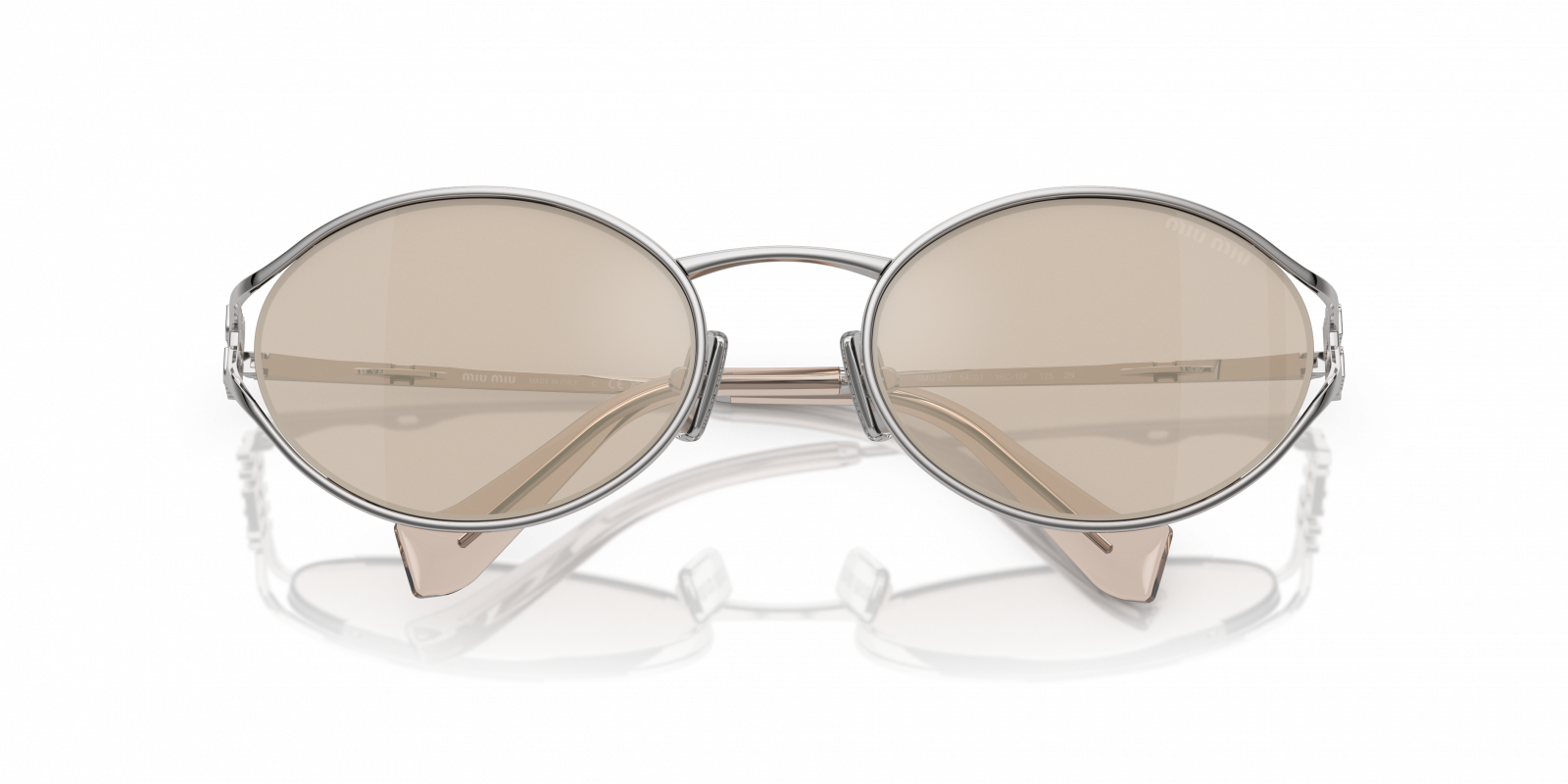 Miu Miu MU 52YS 1BC10F Silver Sunglasses for Women - Amevista