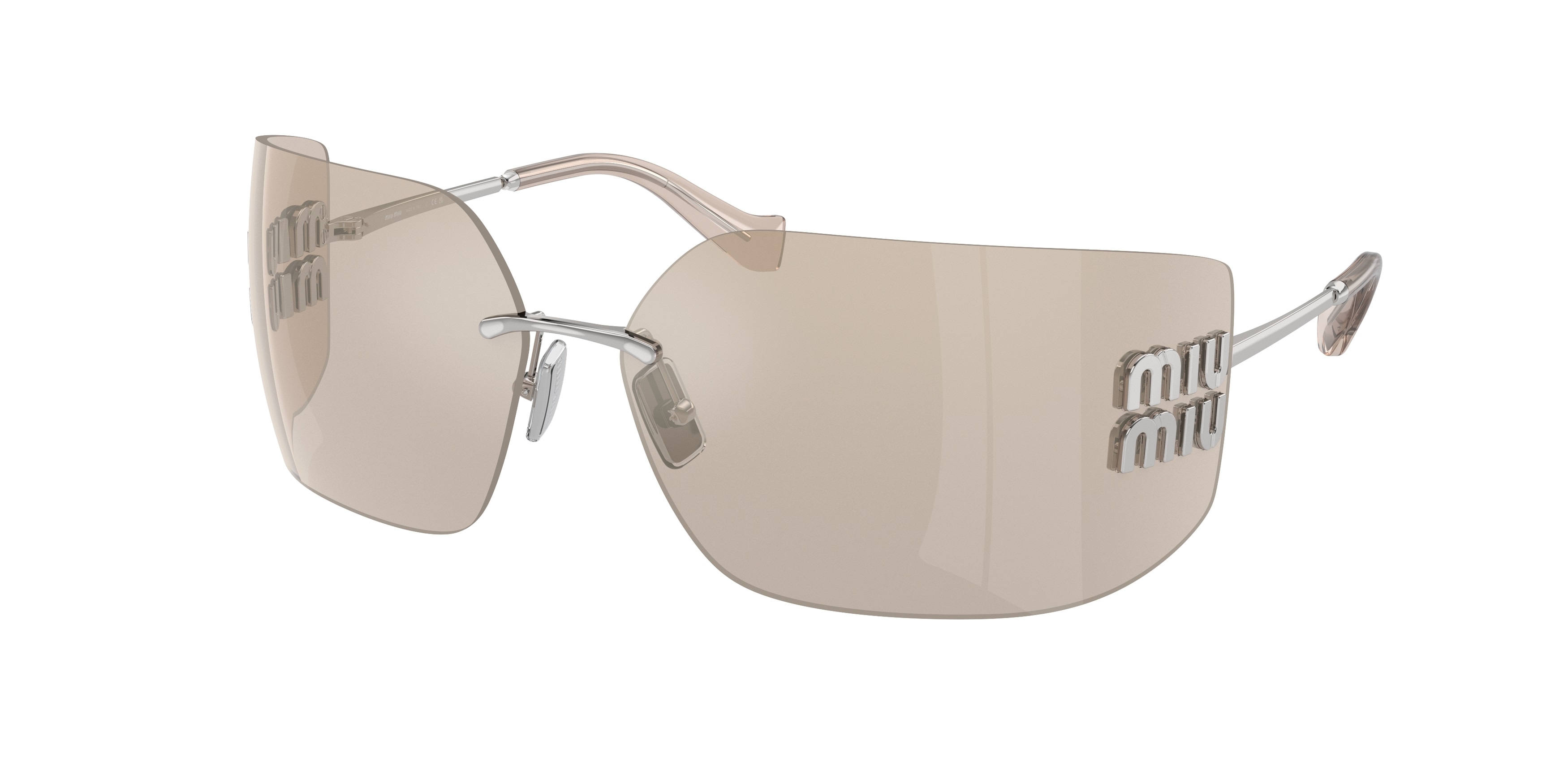 Miu Miu MU 54YS 1BC10F Silver Sunglasses for Women - Amevista display picture 3