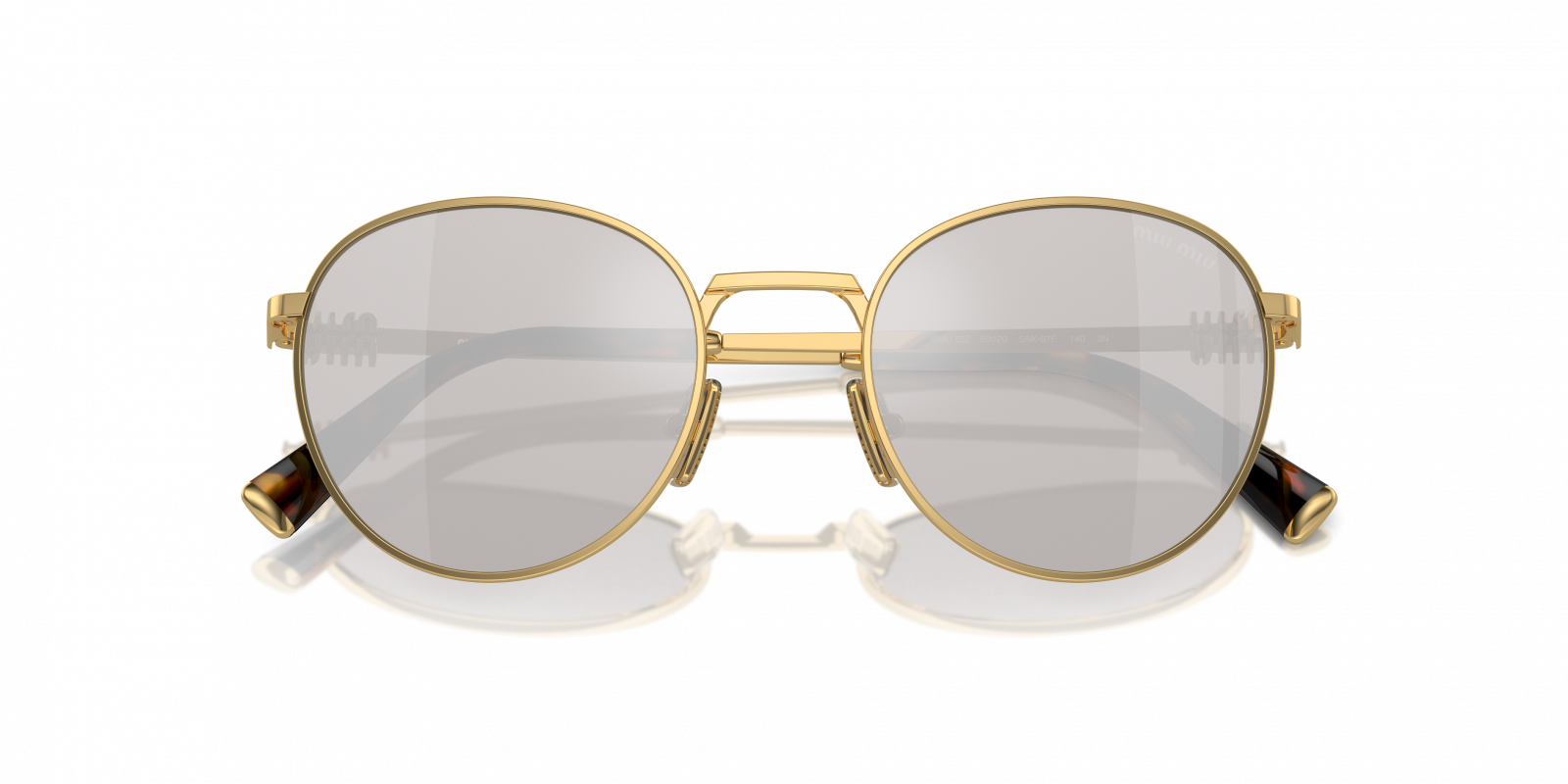 NWT Miu Miu 0MU 55ZS-5AK07F Sunglasses Miu Miu 0MU 55ZS Sunglasses 5AK07F Gold - eye-oo.com main image 4