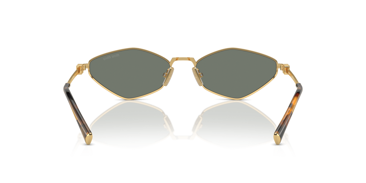 NEW MIU MIU SUNGLASSES MU56ZS 5AK04M WOMEN GOLD/GREEN MU 56ZS, SMU 56Z EYEWEAR Miu Miu - MU 56ZS Sunglasses | Specs Collective main image 4