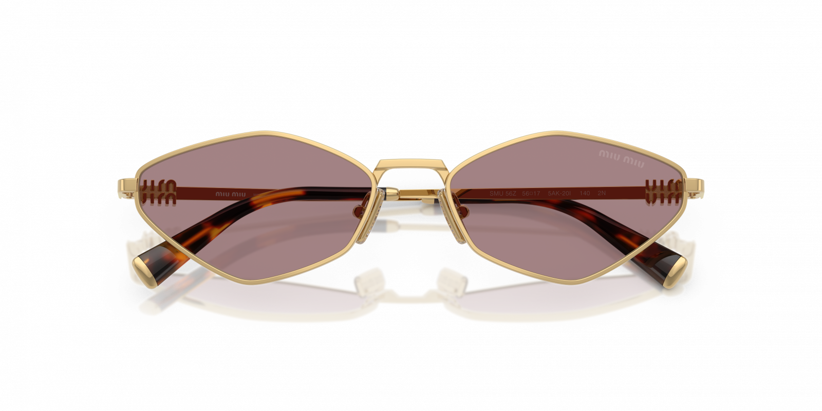 Miu Miu MU 56ZS Gold Sunglasses for Women - Amevista display picture 3