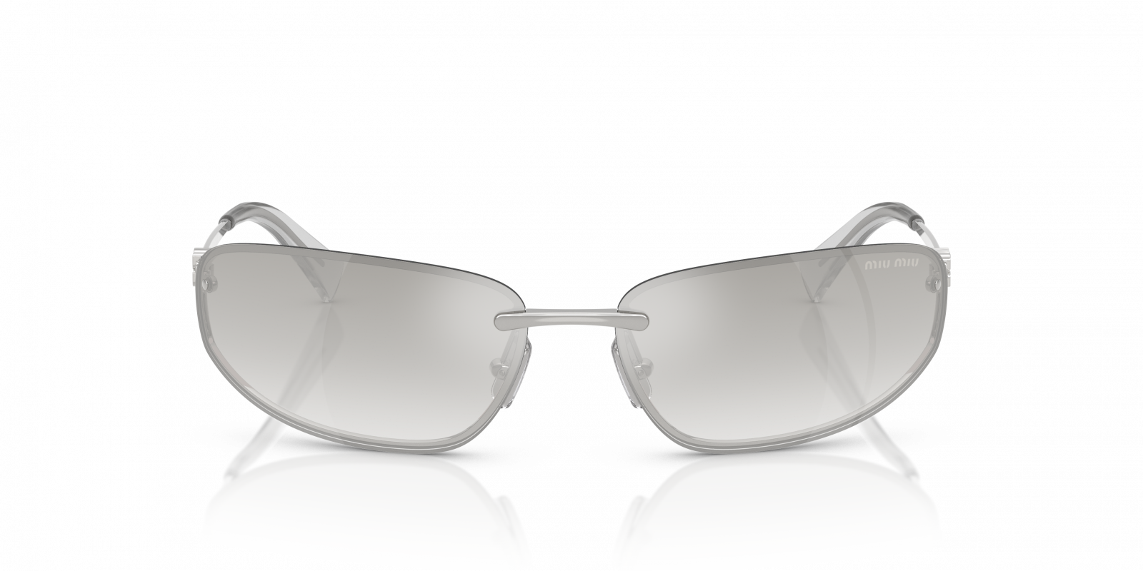 Miu Miu MUB51S 21M50Q Oval Sunglasses – Old Silver\\ Grey MIU MIU Oval-frame silver-tone sunglasses | NET-A-PORTER main image 2