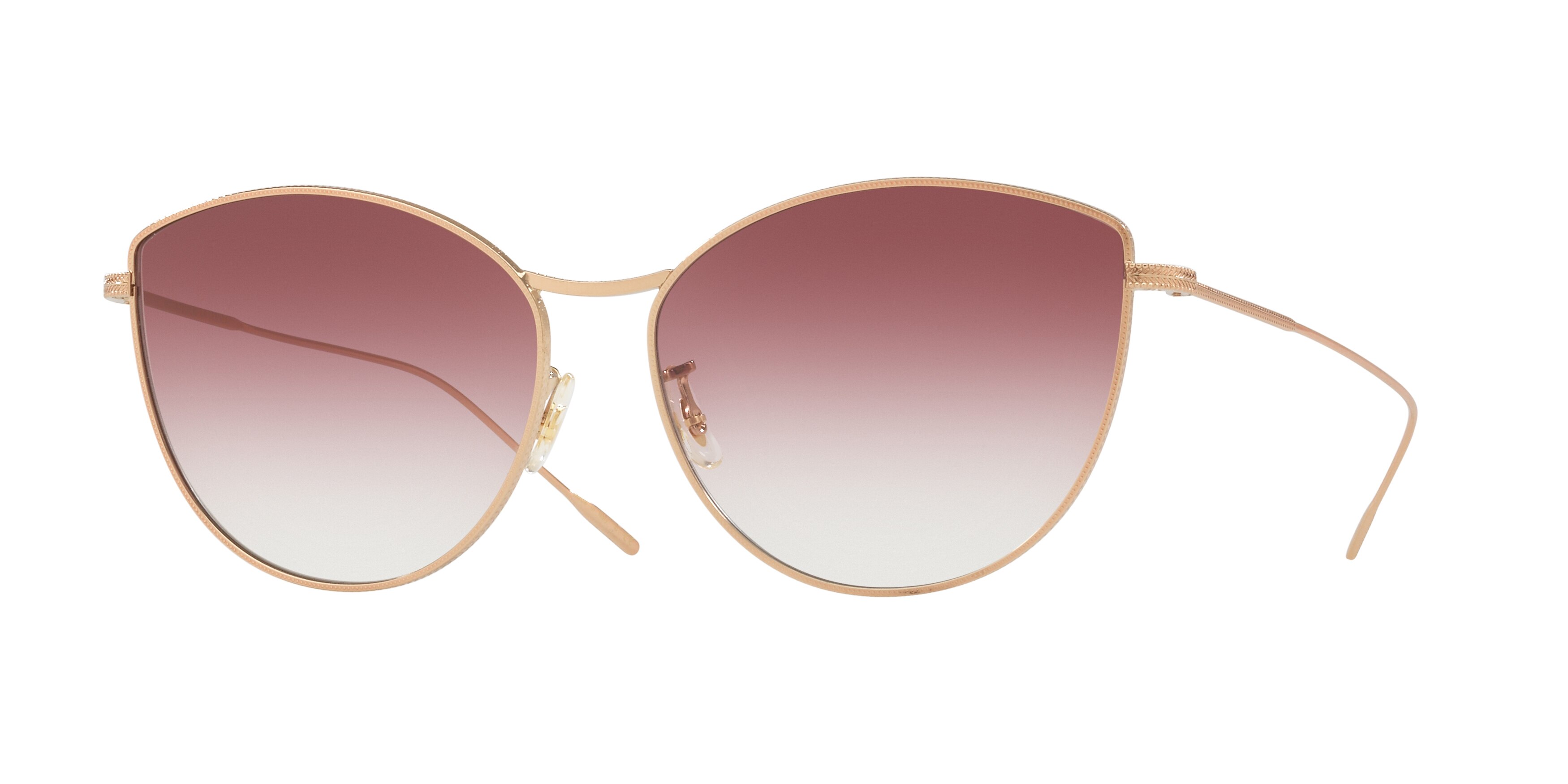 Oliver Peoples Rayette 60MM Cat Eye Sunglasses Oliver Peoples Rayette Womans 60mm Antique Gold/ Brown Blue  main image 3
