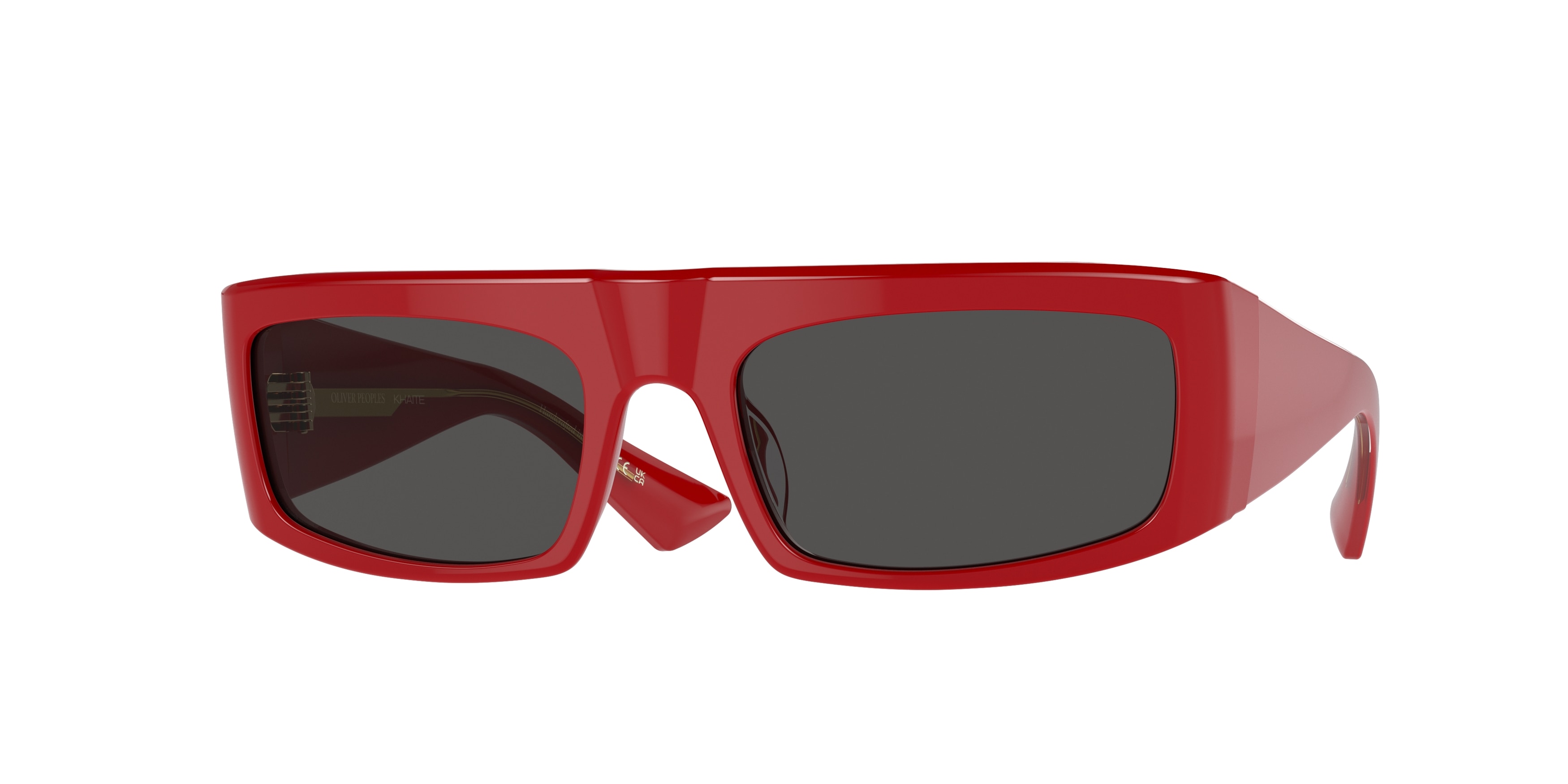Oliver Peoples Sunglasses OV5549SU 178187 1979C Red Rectangle Frames Grey Lenses Oliver Peoples 1979C with Red frame and Grey lenses | Oliver  main image 3