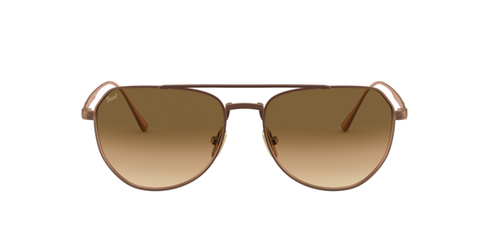 Persol PO5003ST Sunglasses - Unisex Titanium Frame, Green Lenses, 100% UV Protection, Classic Aviator Style