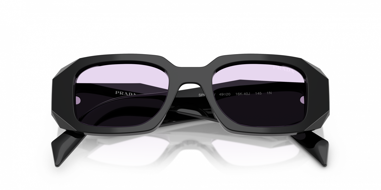 Prada PR17WS 16K40J BRAND NEW Sunglasses Black Violet Rectangle Unisex Prada PR 17WS 16K40J Sunglasses - US main image 2