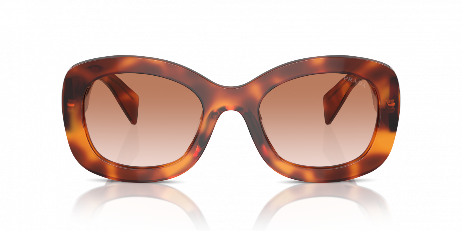 Prada PR A13S 18R70E Cognac Tortoise Oval Sunglasses Prada - PR A13S Sunglasses | Specs Collective main image 4