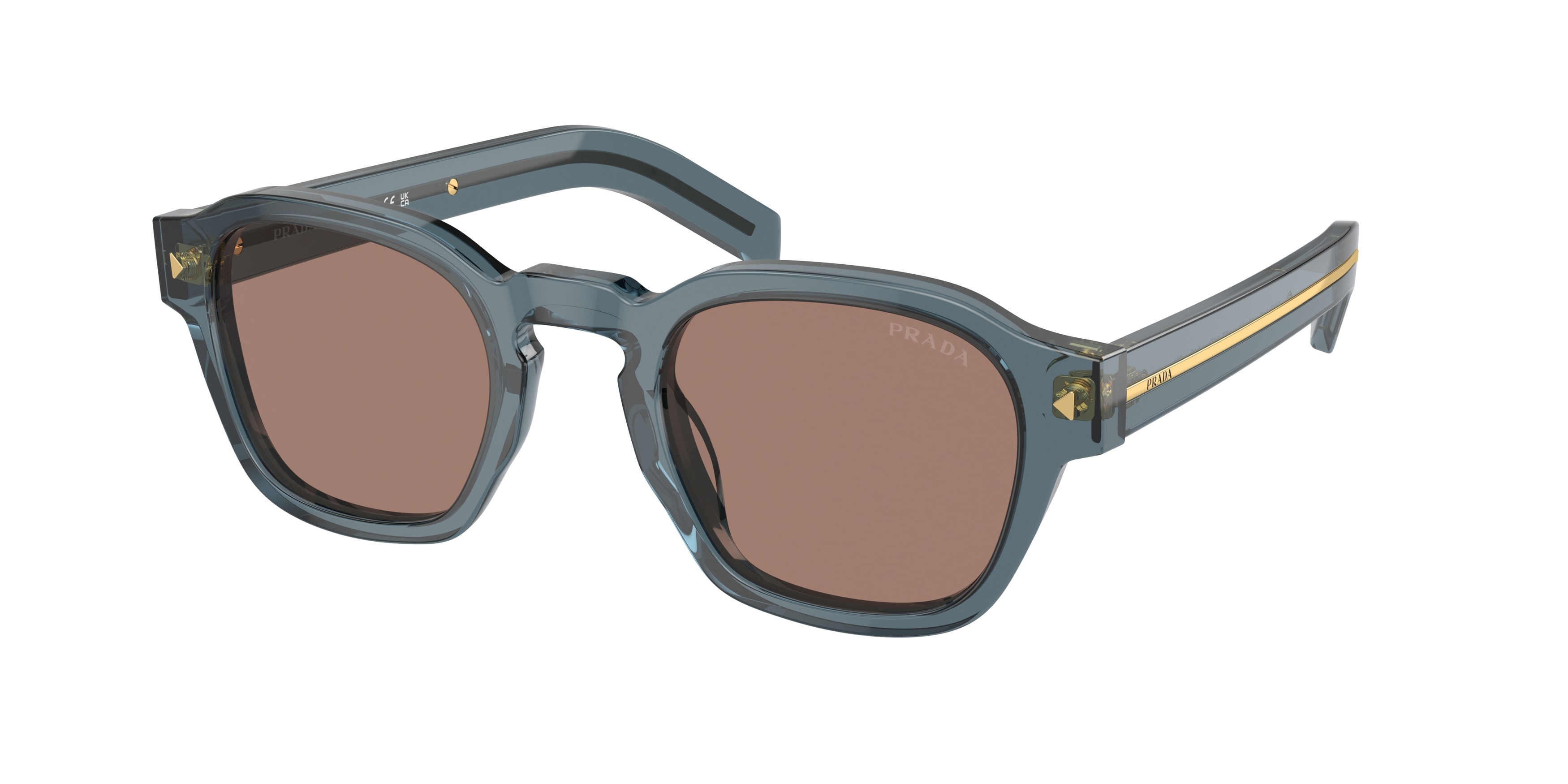 Prada Opaque Frame Sunglasses Prada PR 06YS Rectangular Sunglasses For Men – Lensntrends main image 2
