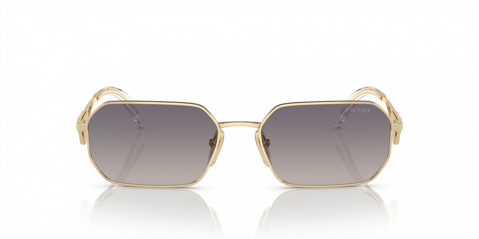 $430 Prada Hibiscus Sunglasses Black + Gold Square Rimless Dark Mirror Lens NWT PRADA Rimless Sunglasses for Men for sale - eBay main image 2