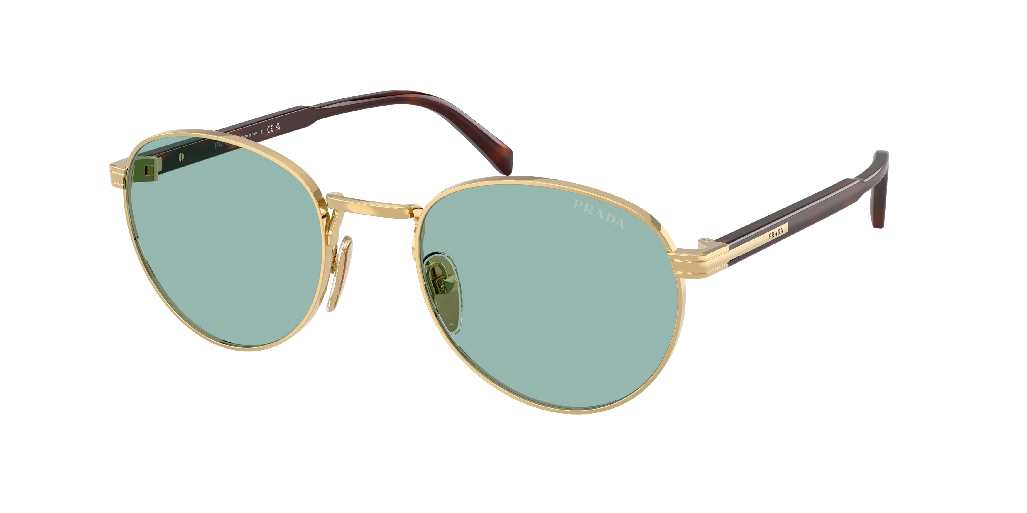 NWT Prada 0PR B51S-5AK40K Sunglasses PR B51S Prada Sunglasses 5AK40K Shiny Gold - eye-oo.com main image 2
