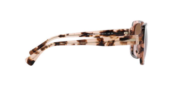 Ralph Lauren Transparent Brown Square Frame Polarized Sunglasses RA5298U Ralph RA5298U M (55 - 17) with Brown lenses and Brown frame  main image 2