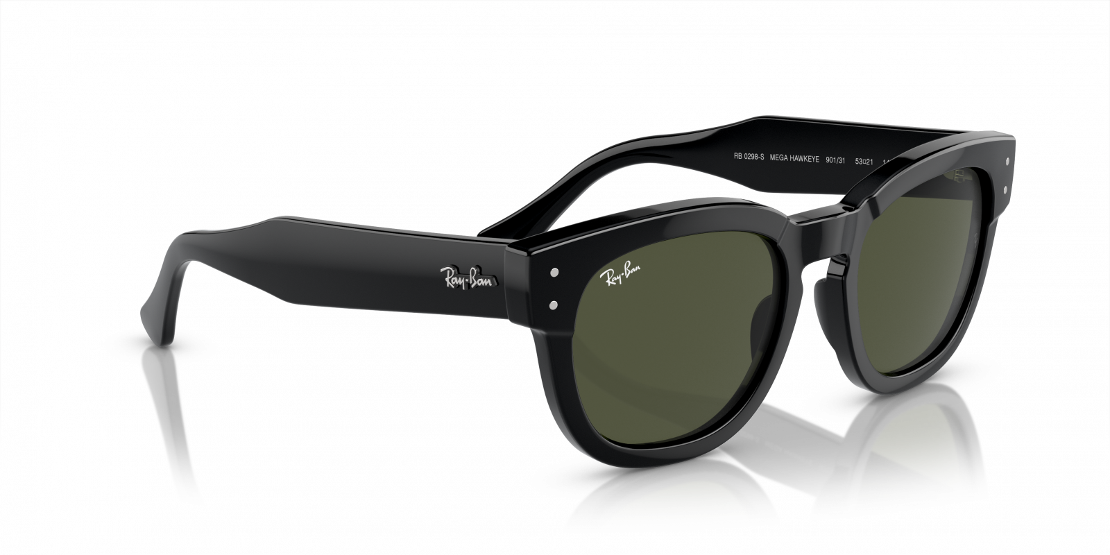 Ray-Ban RB0298S 901 31 Mega Hawkeye Sunglasses - Amevista display picture 3