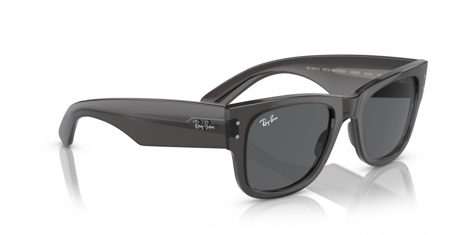 Ray-Ban RB0840S Mega Wayfarer Sunglasses - Black Sunglasses  display picture 1