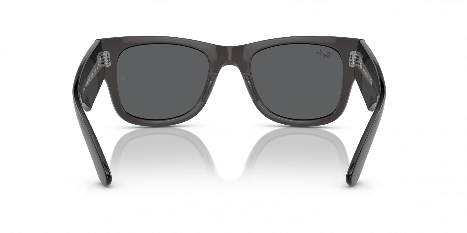 NEW RAY BAN women\'s rb0840s square sunglasses in polished black Ray-Ban RB0840S MEGA WAYFARER POLARIZED Square Shaped  main image 3