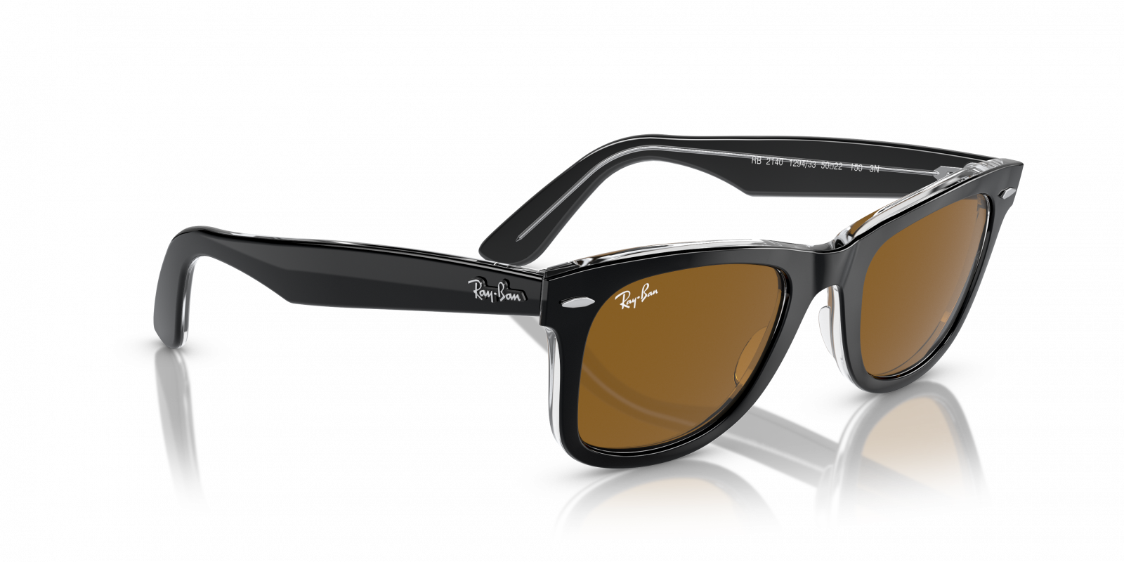 Ray-Ban RB2140 129433 Wayfarer Sunglasses - Black on 