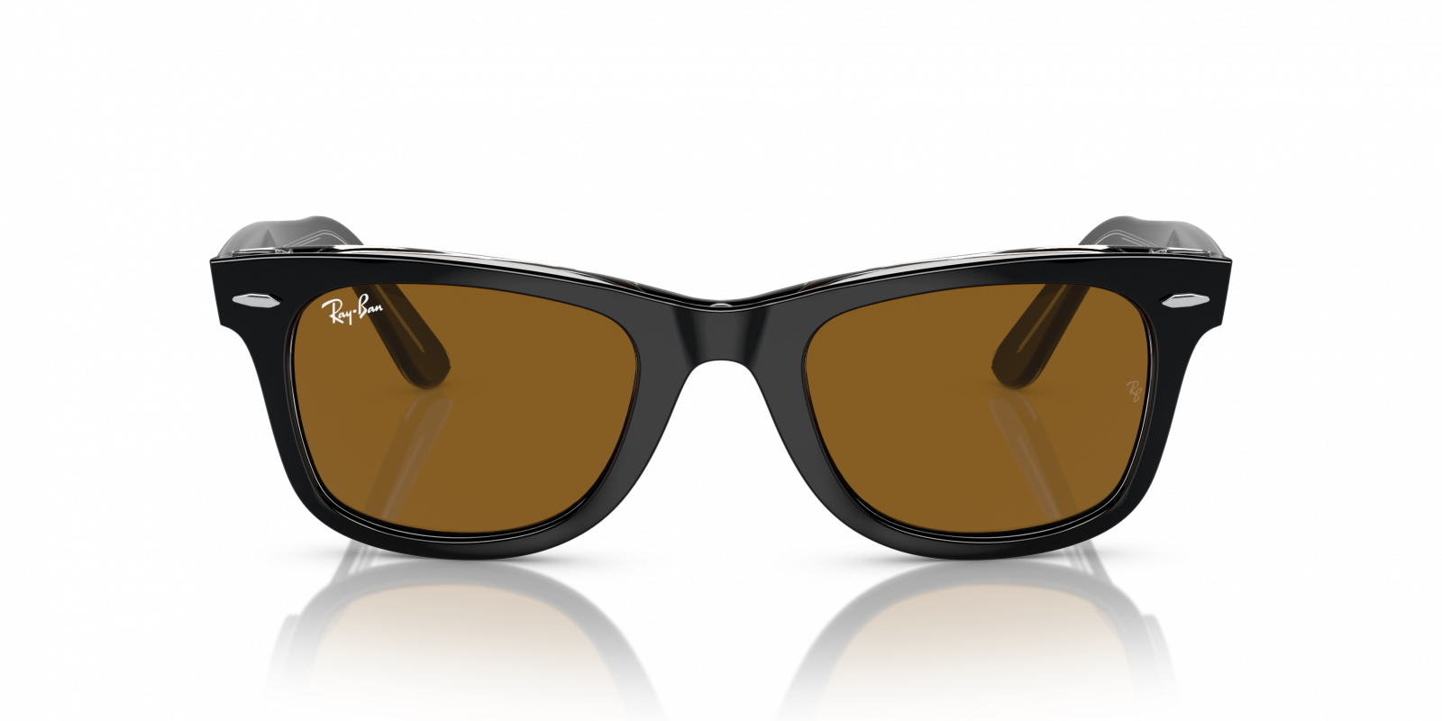 Ray-Ban RB2140 129433 Wayfarer Sunglasses - Black on Transparent 