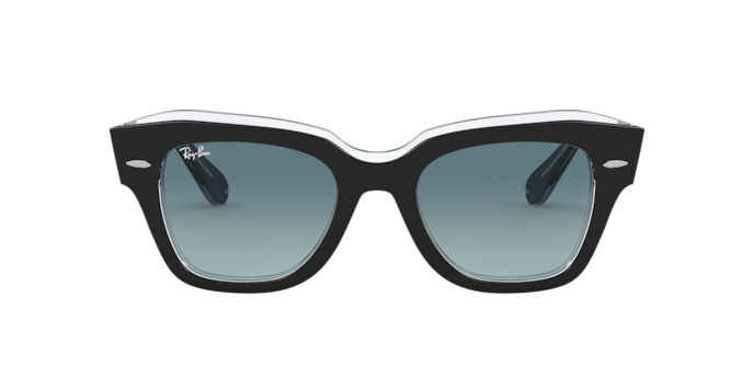 Ray-Ban RB2186 State Street Sunglasses - Black & Blue  display picture 2