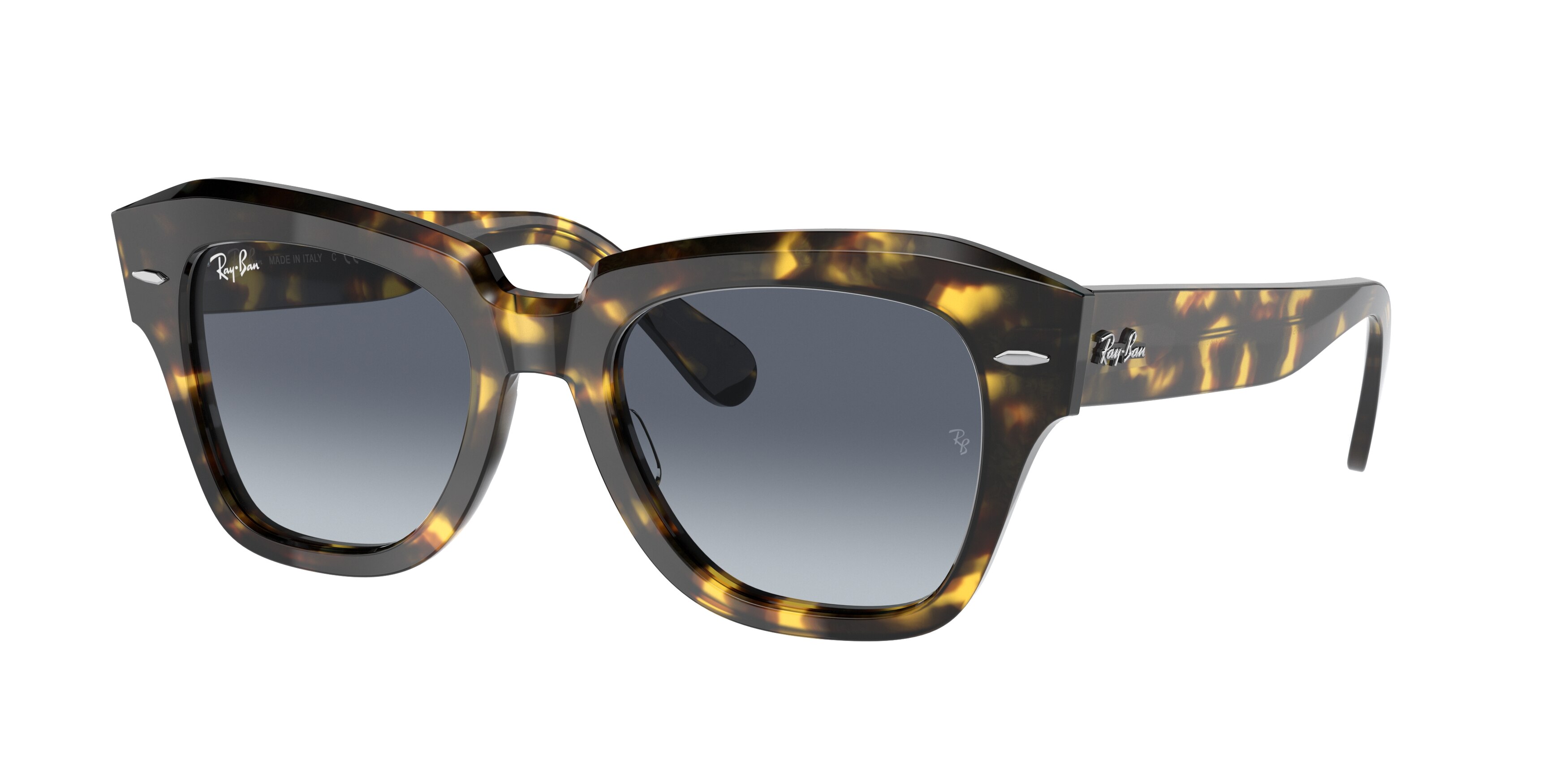 Ray-Ban RB2186 State Street Square Sunglasses Havana Brow 49 mm Made in Italy Ray-Ban STATE STREET 2186 - Flight Sunglasses main image 3